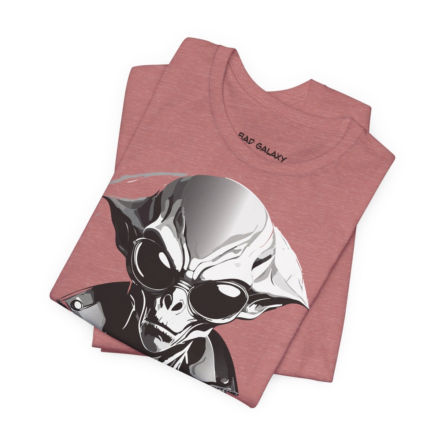 Tee Shirt With Alien From Bad Galaxy 100 Cotton Made In USA Eco Friendly Ink Graphic Edition
