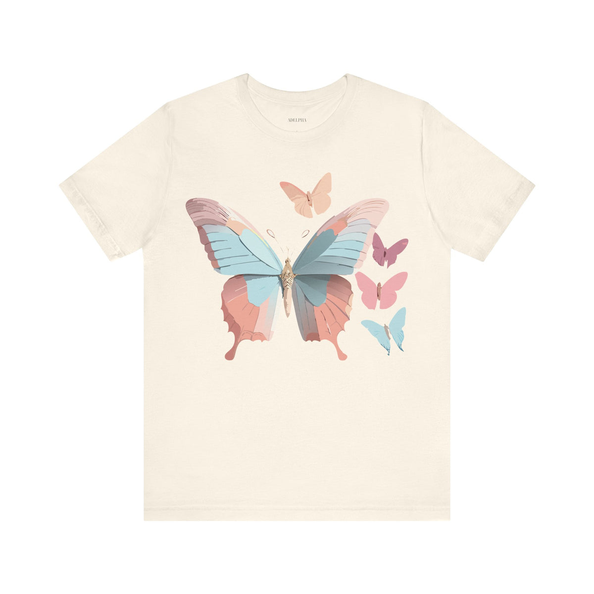Butterfly Graphic Unisex Cotton Bella+Canvas Tee with Art Design n111