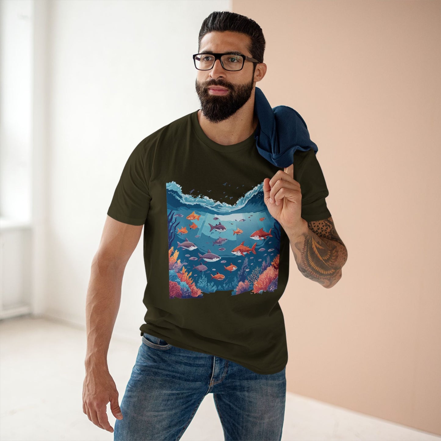 Ocean Pacific OP11 Ocean Shirt Unisex Premium Cotton Tee With Original Art Design Retro2Nova