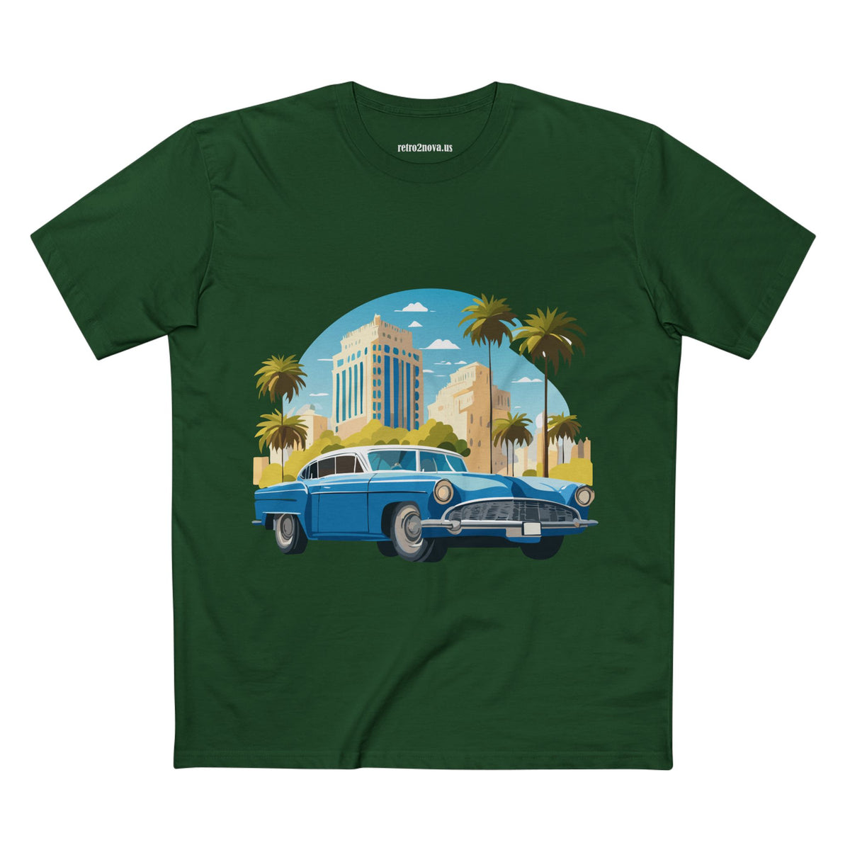 Retro Car Vintage Graphic Tee Staple Unisex 100 Cotton Tee Shirt - RC-23