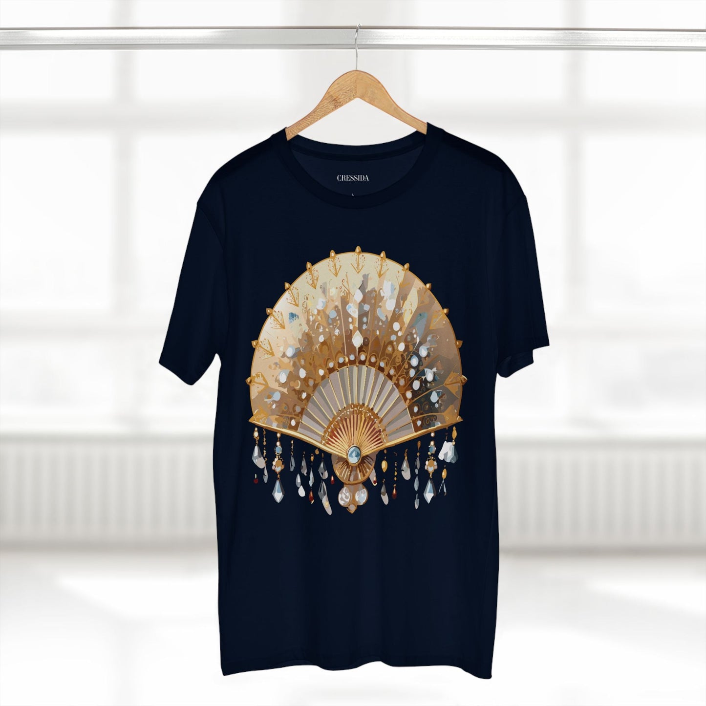Antique Fan Graphic Design T-Shirt Unisex 100 Cotton Floral Carnival Artwork Tee 15