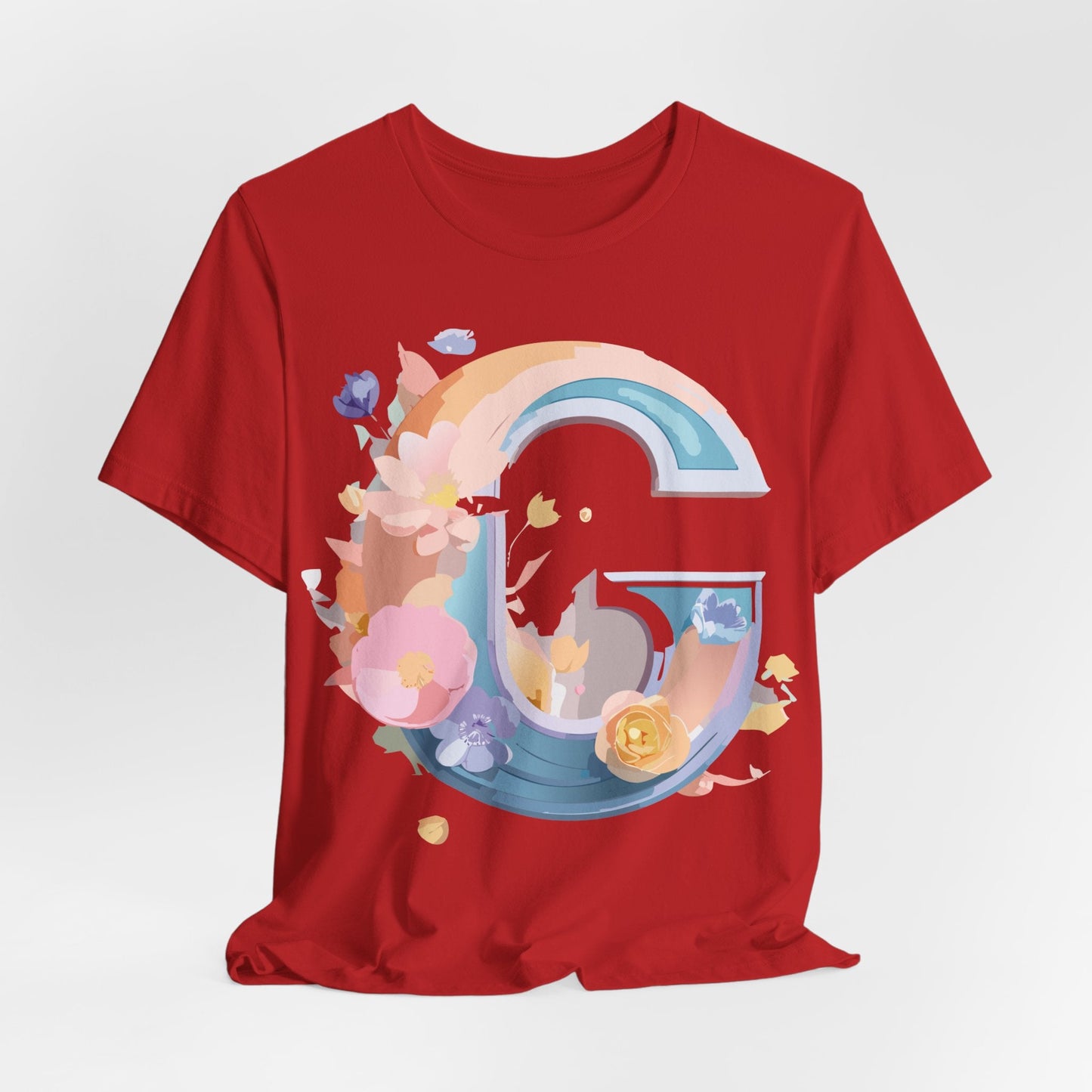 Letter G Shirt Graphic Tee Unisex Short Sleeve Vintage Inspired Artwork Adelpha Print