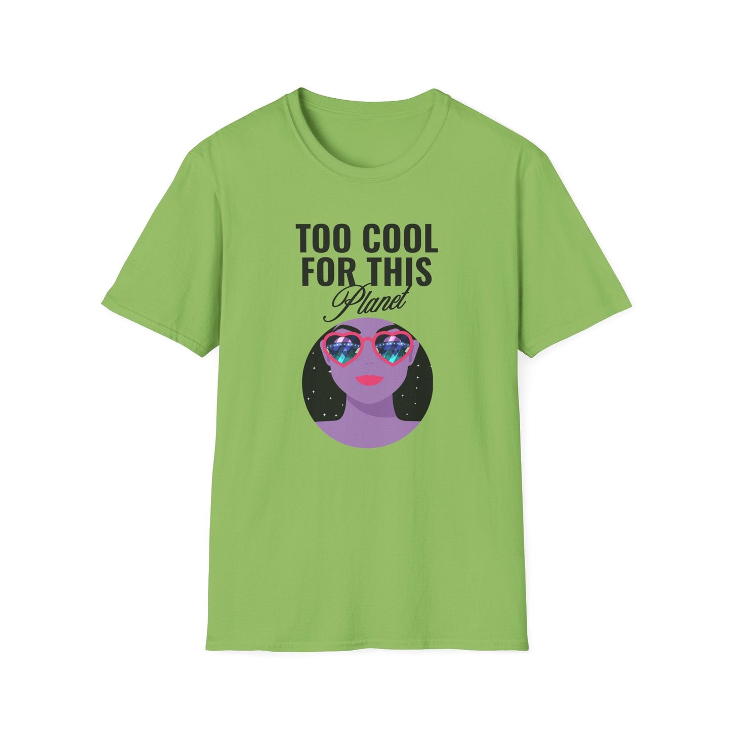 Too Cool For This Planet TShirt  Retro Alien Sunglasses Graphic Tee