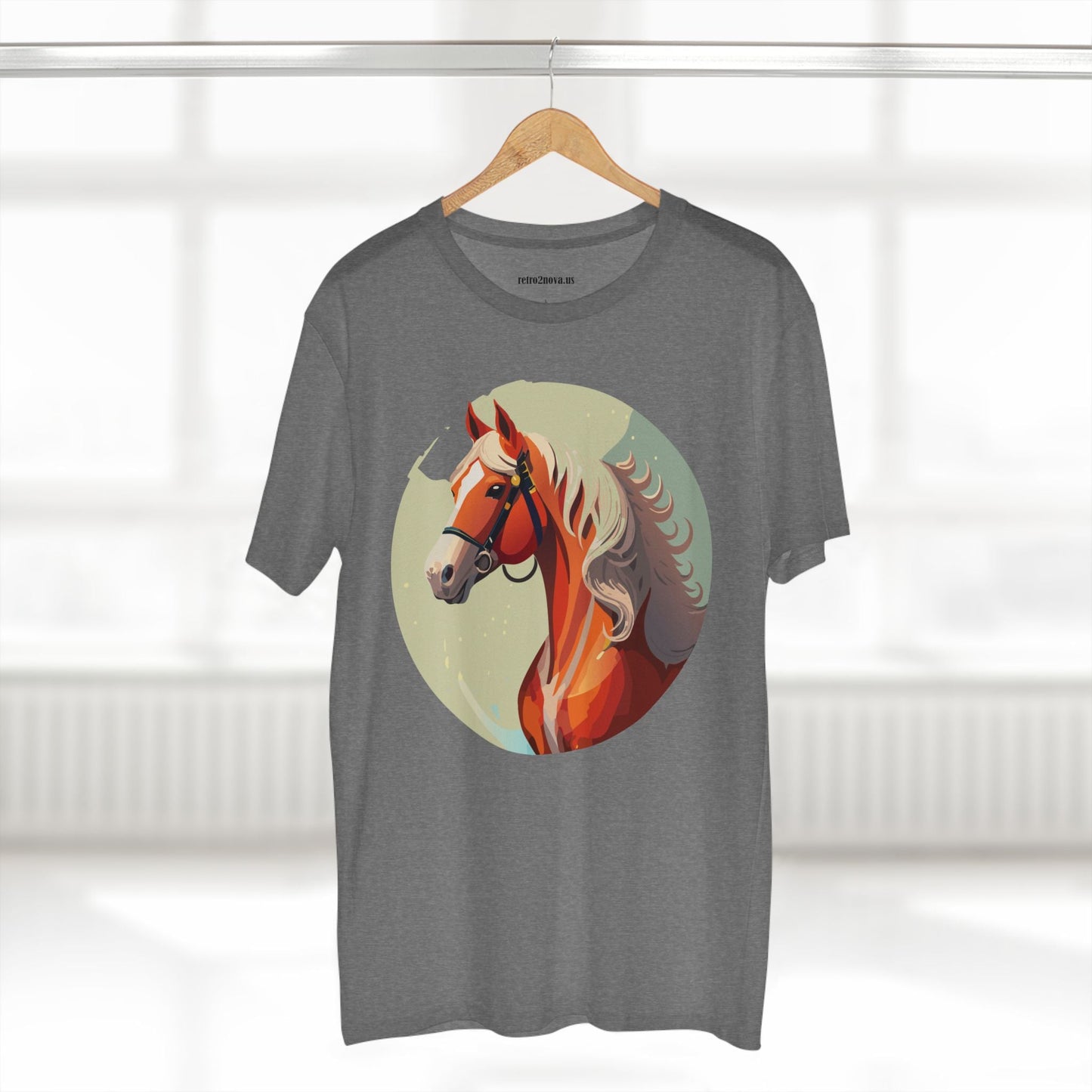 Unisex Premium Cotton Staple Tee With Original Horse Shirt Art Design For Animal Lovers Breathable Comfort Retro2Nova