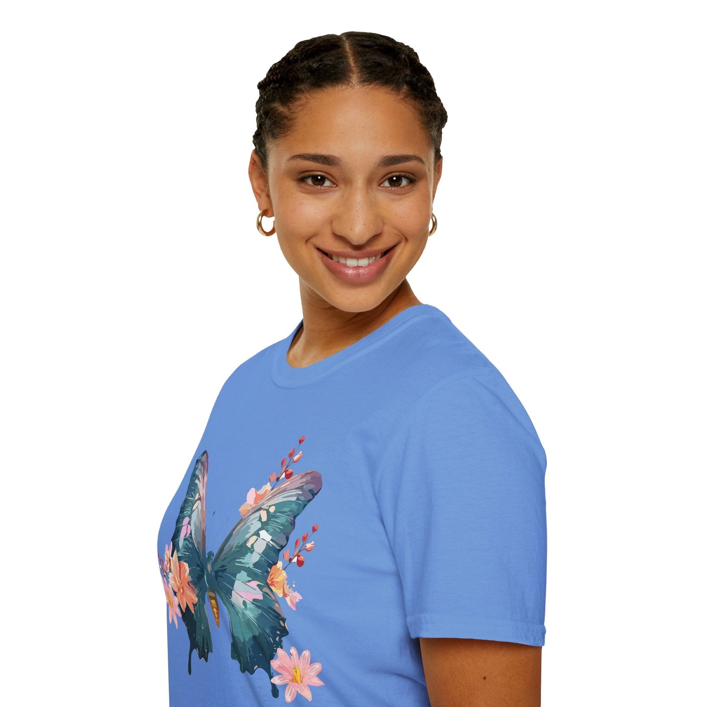 Butterfly T Shirt Unisex Gildan Softstyle 64000 100 Percent Ring Spun Cotton Monarch Tee