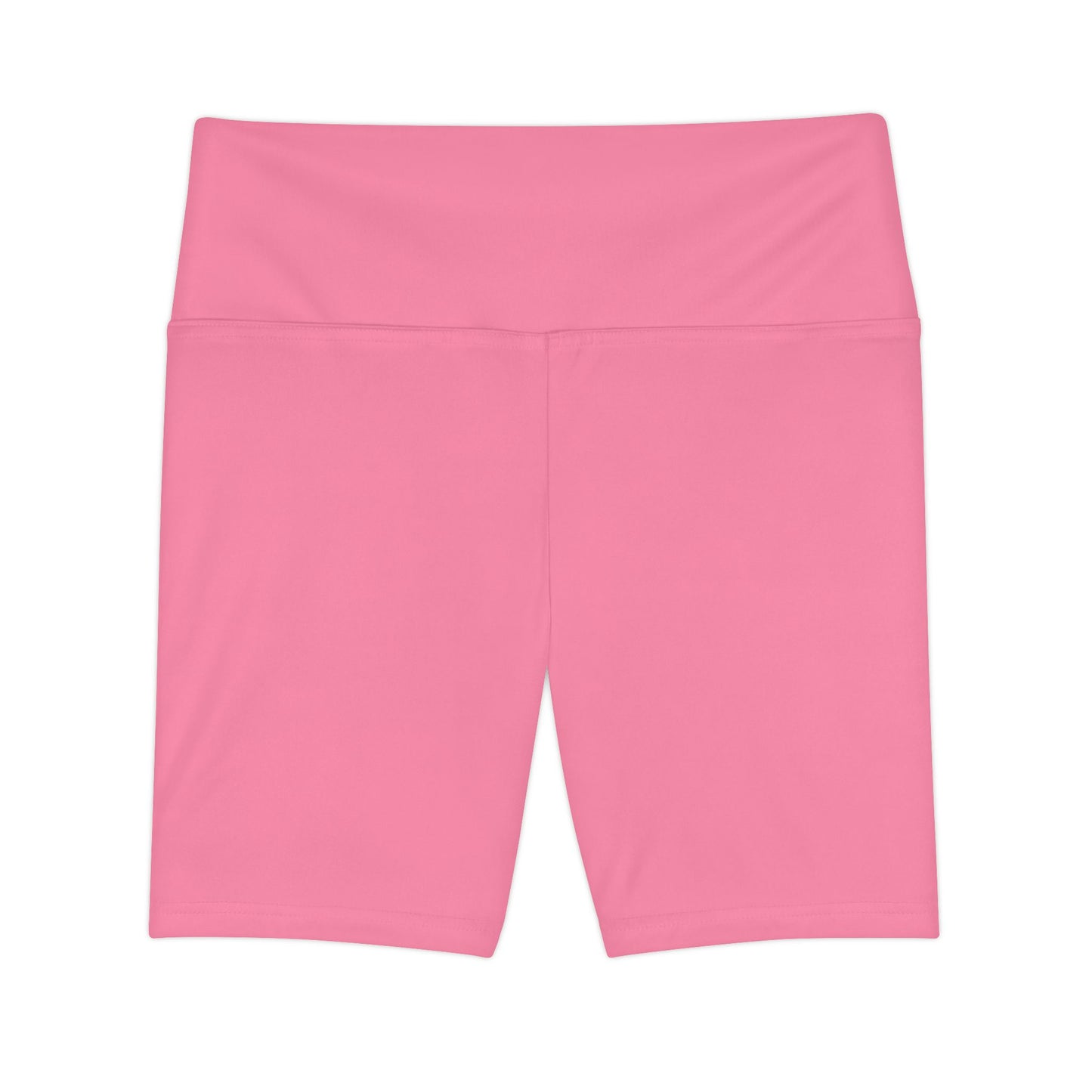 Cotton Candy Pink Women's Workout Shorts — Solid High-Waist Biker Shorts for Exercise & Everyday Wear