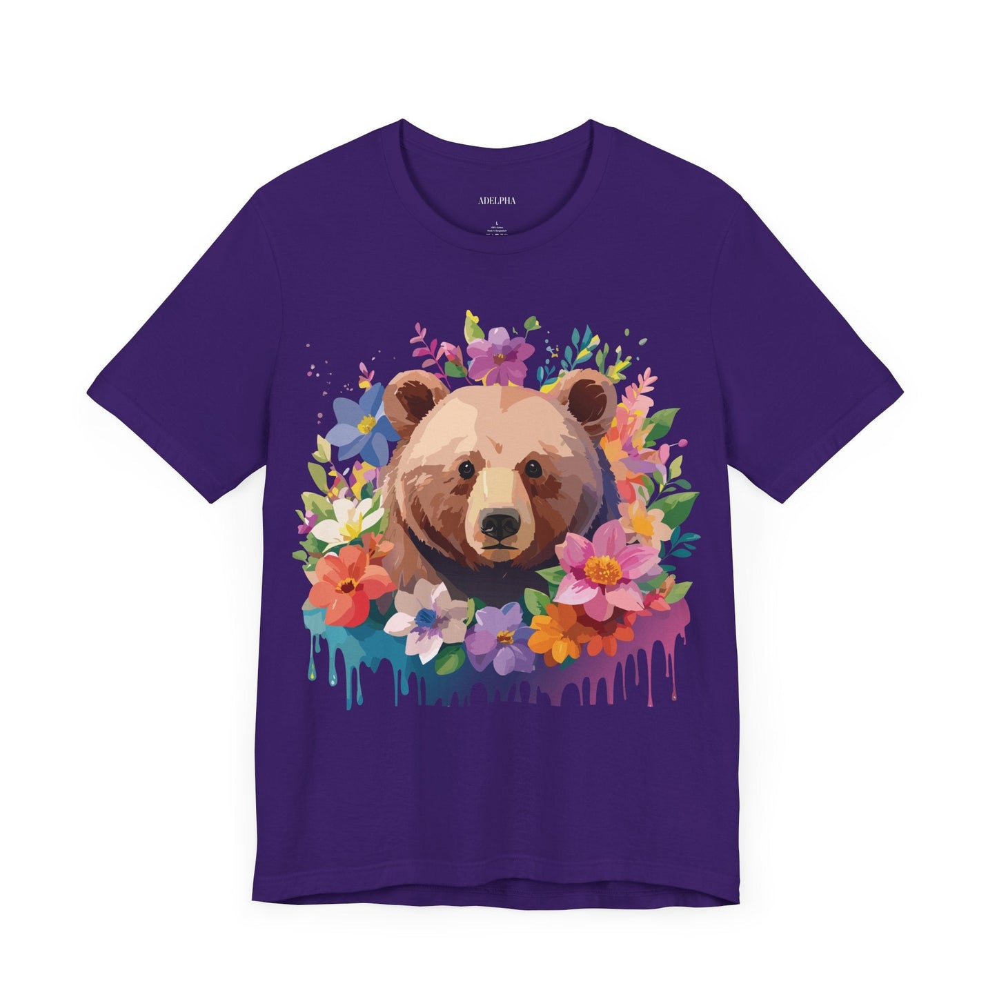 Bear Graphic Tee Adelpha Unisex Vintage Inspired Short Sleeve Shirt