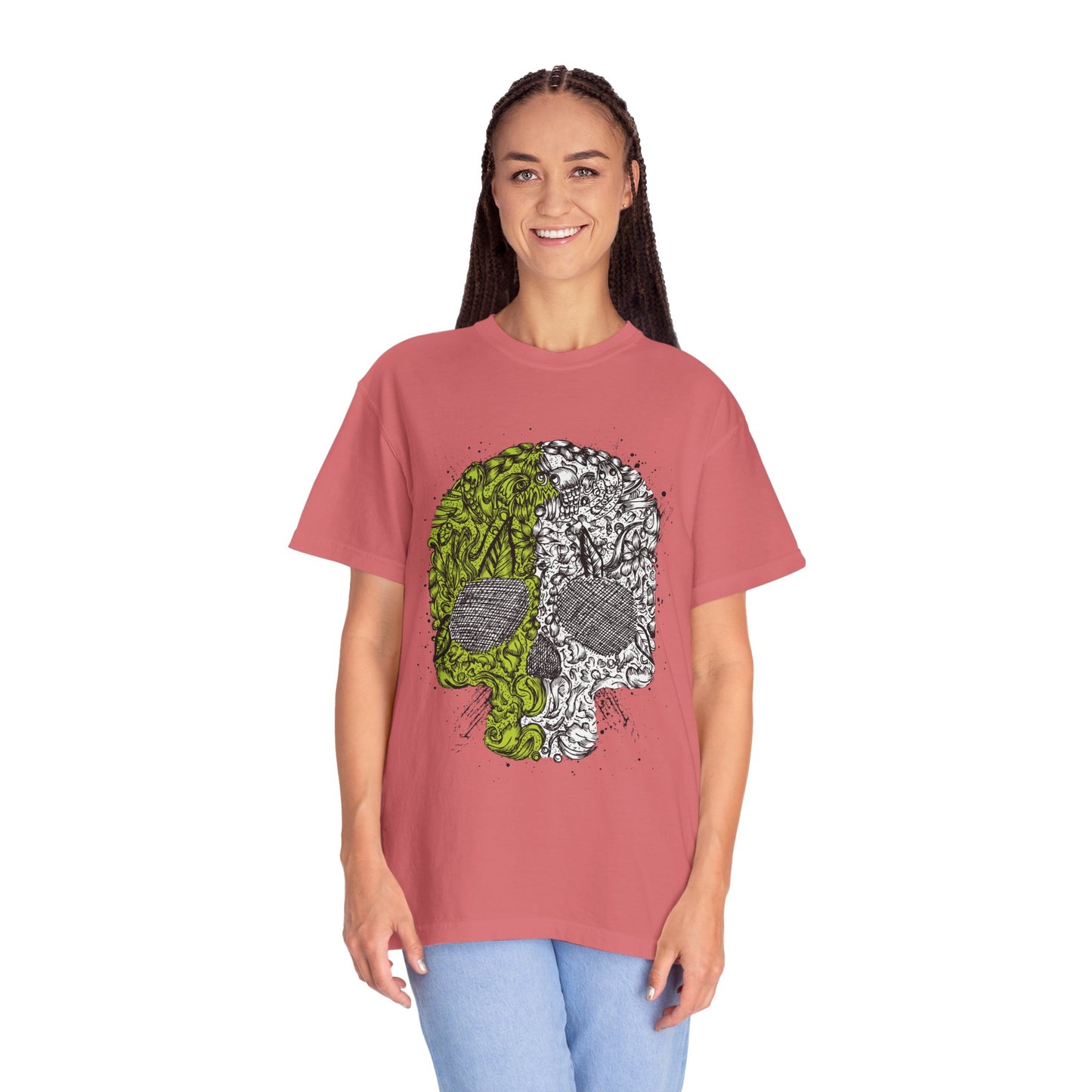 Unisex Cotton Tee Shirt with Skull