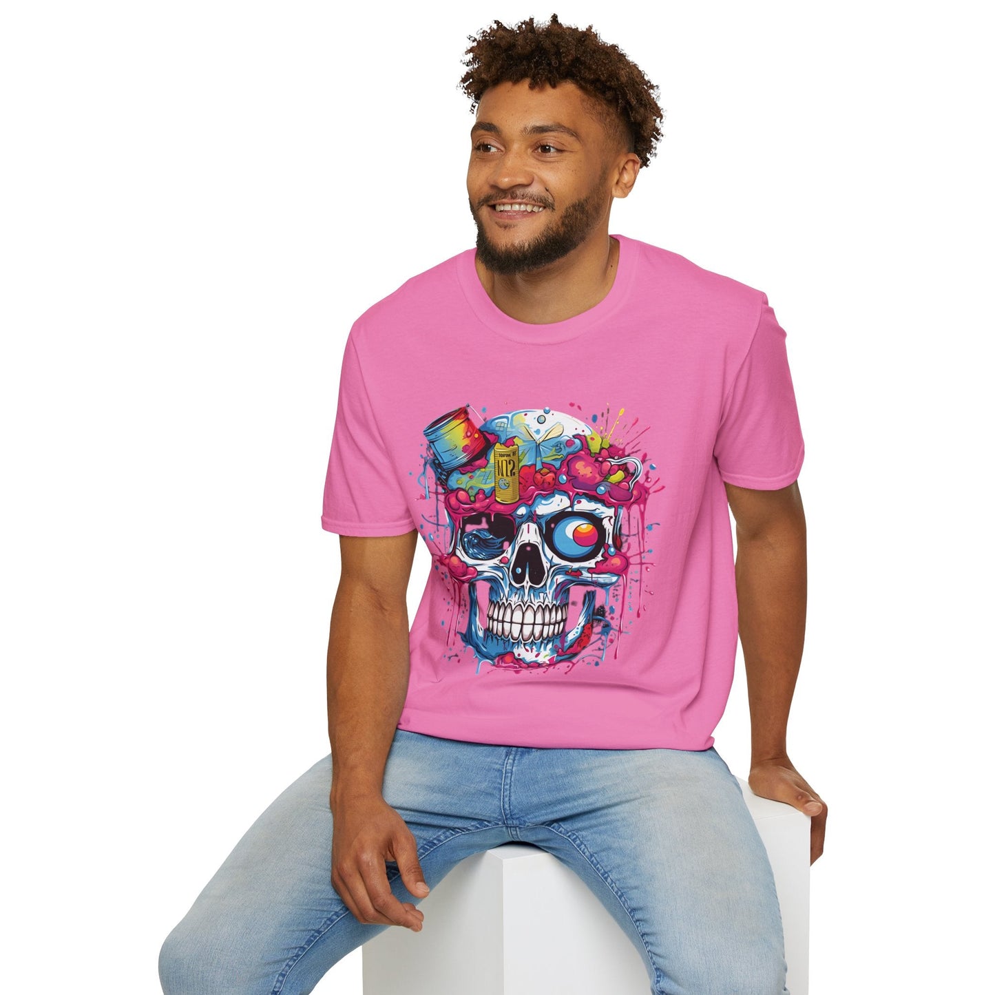 Skull Graphic Unisex Cotton T-shirt with Skeleton Artwork Design 26