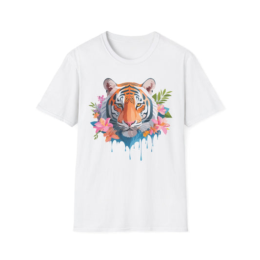 Tiger Shirt Unisex Animal Tee Gildan Softstyle 64000 Cotton Tee