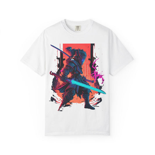 Camiseta unisex con caballero con armadura