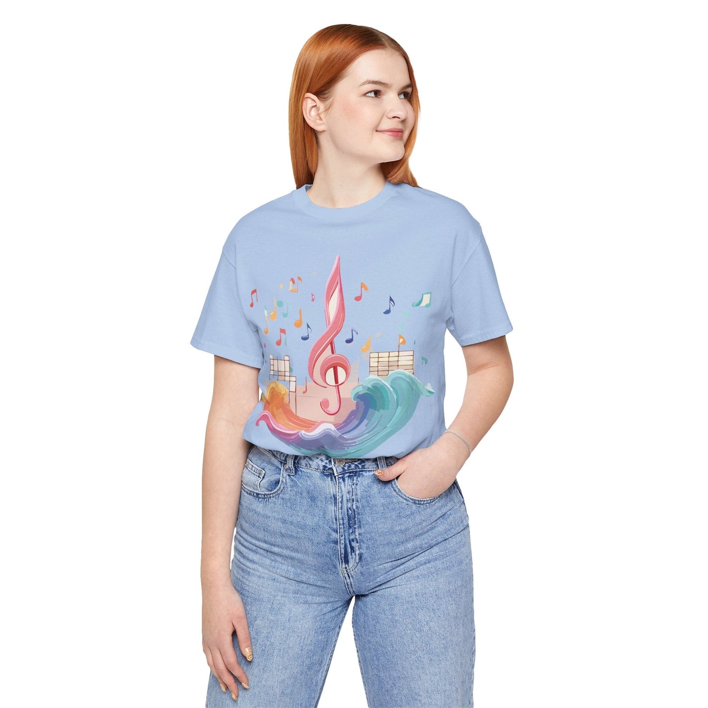 Music Graphic Unisex 100 Cotton Vintage Art with Musical Elements Tee 30