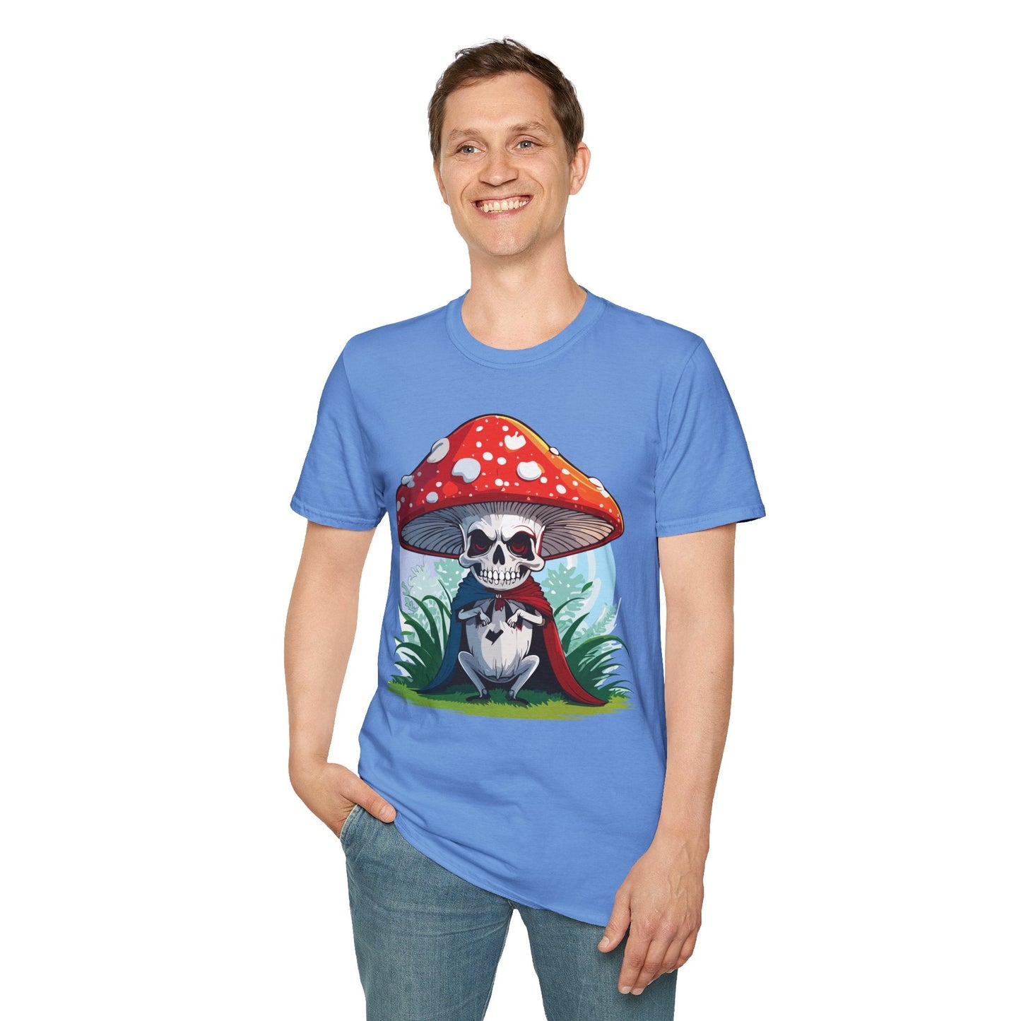 Mashroom Tee Shirt Unisex Gildan Softstyle Short Sleeve Cotton Tee With Funny Mashroom Graphic