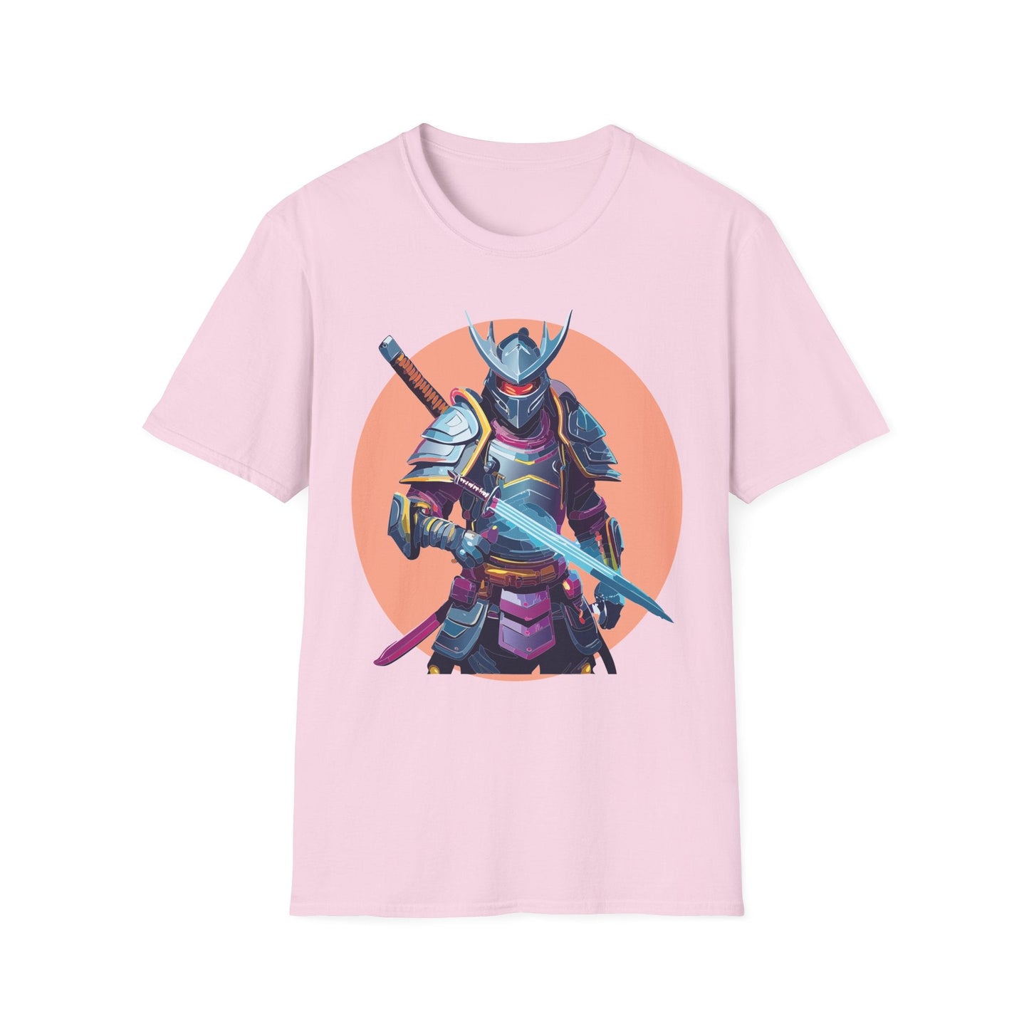 Samurai Shirt Unisex Tee Gildan Softstyle 64000 One Hundred Percent Ring Spun Cotton Comfort