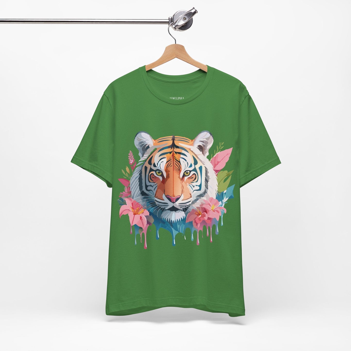 Tiger Graphic Unisex 100 Cotton Vintage Art with Animal Tee 13