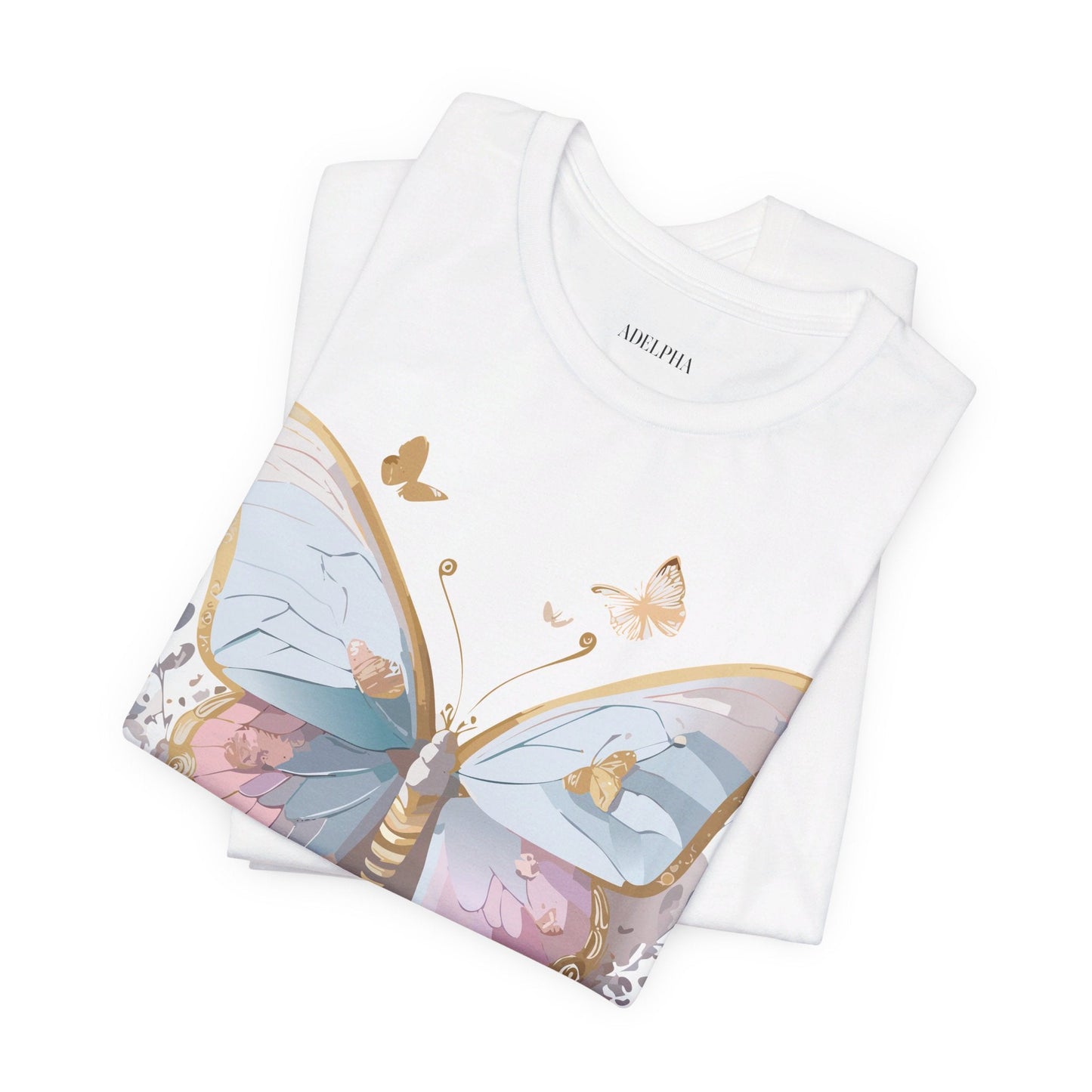 Unisex Graphic Tee Featuring Adelpha Artwork Vintage Butterfly Inspired Short Sleeve