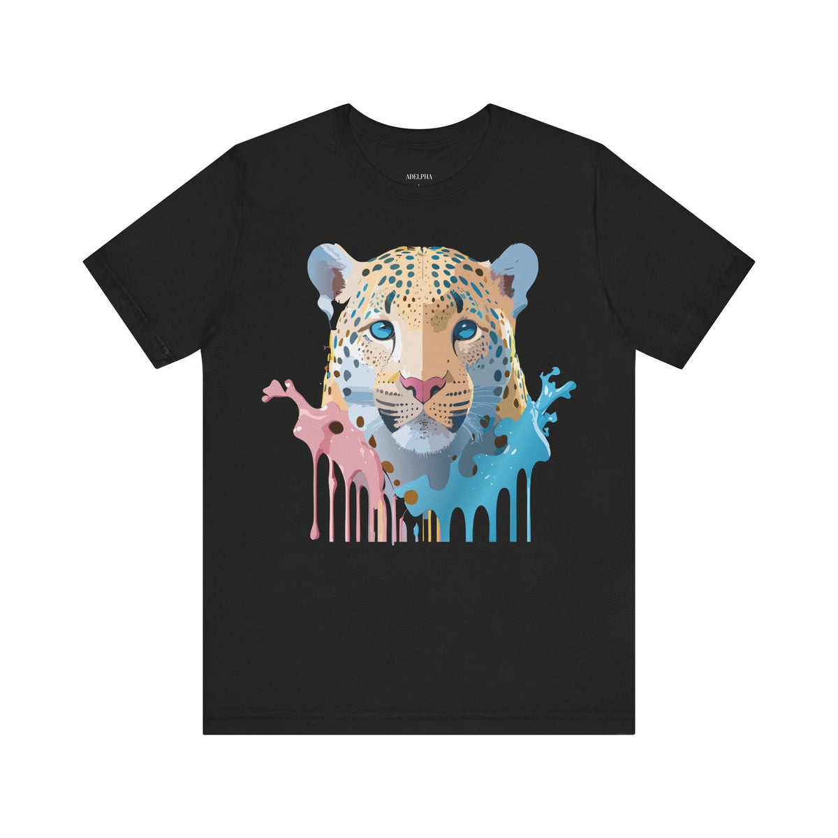 Cheetah Graphic Unisex Cotton Bella+Canvas Tee with Art Animal Design e304
