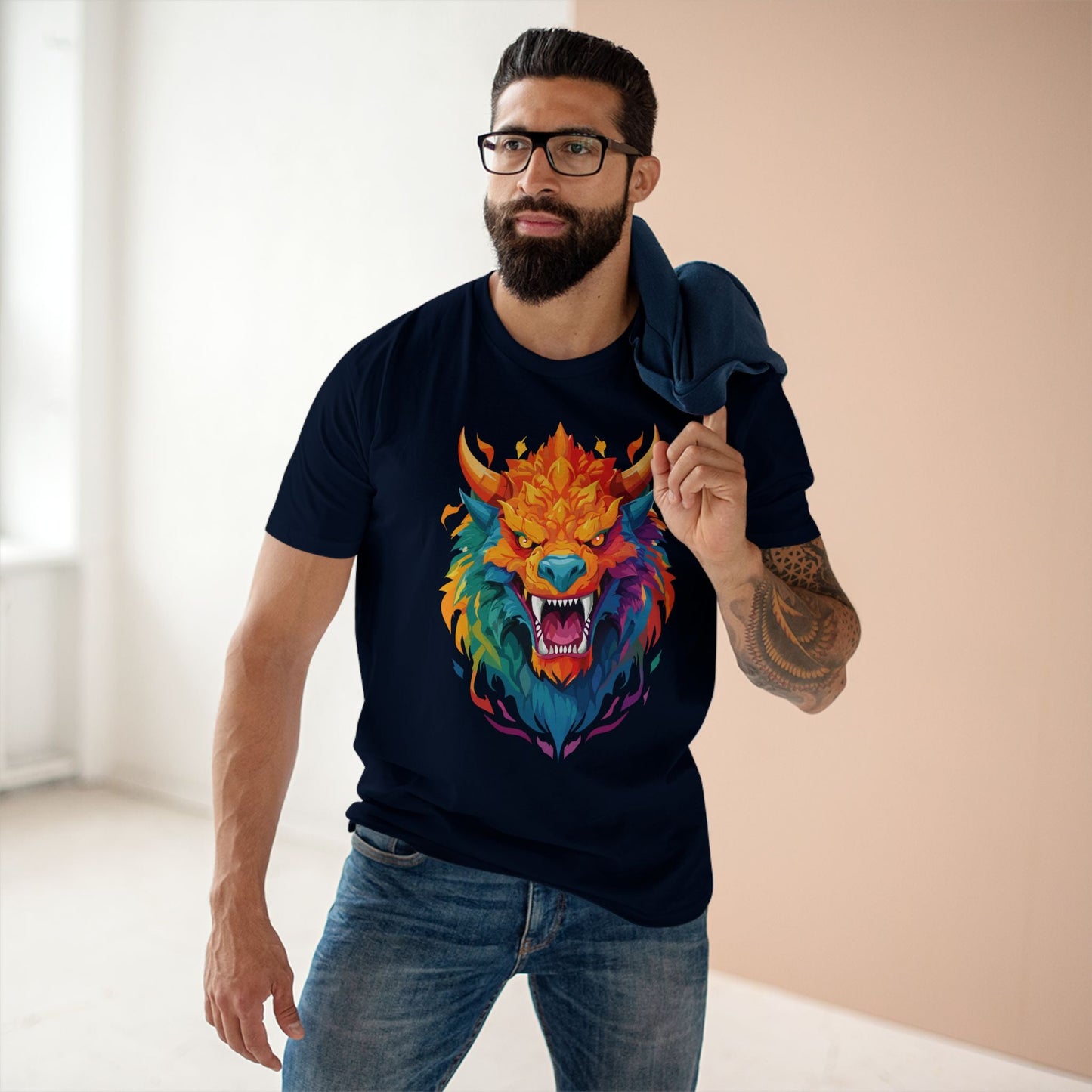 Cartoon Monsters Graphic Unisex 100 Cotton Staple Tee 14