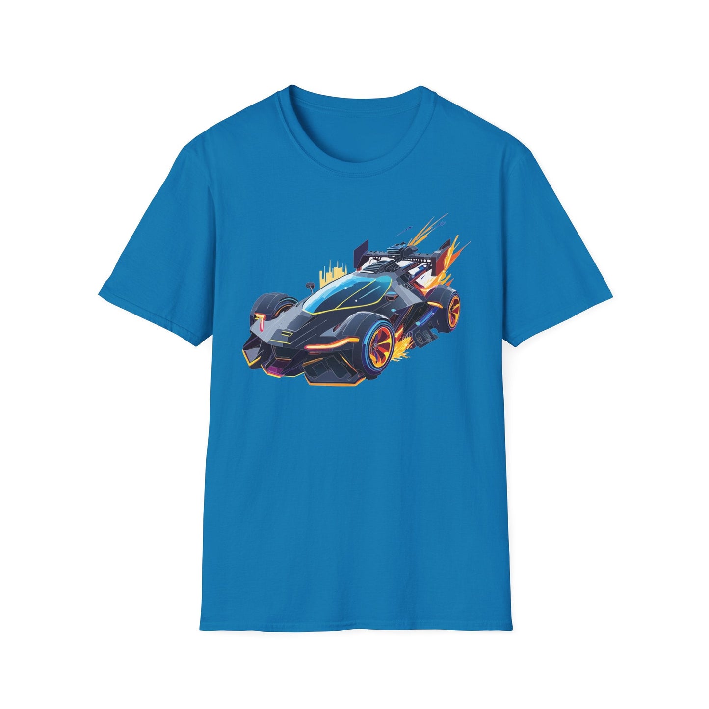 Unisex Car T Shirt With Cars Design Hot Wheels Graphic Tee Gildan Softstyle 64000