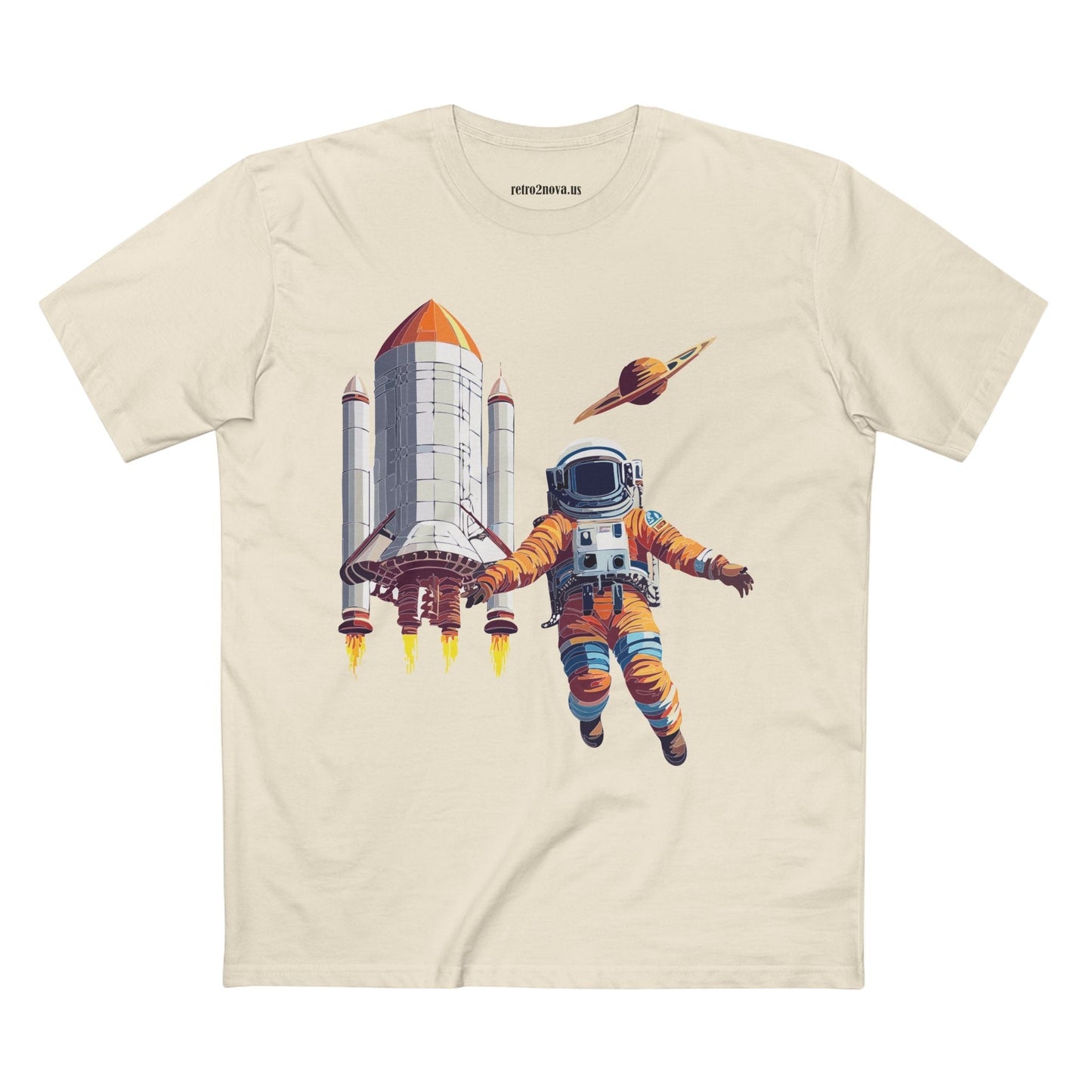 Cosmos Shirt Astronaut Tee CS 7 Unisex Premium Cotton Staple Tee Retro2Nova Art Original Art Design