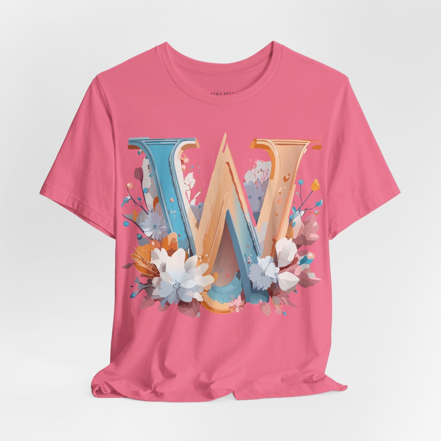 Letter W Shirt Graphic Tee Unisex Adelpha Vintage Inspired Art Design Short Sleeve