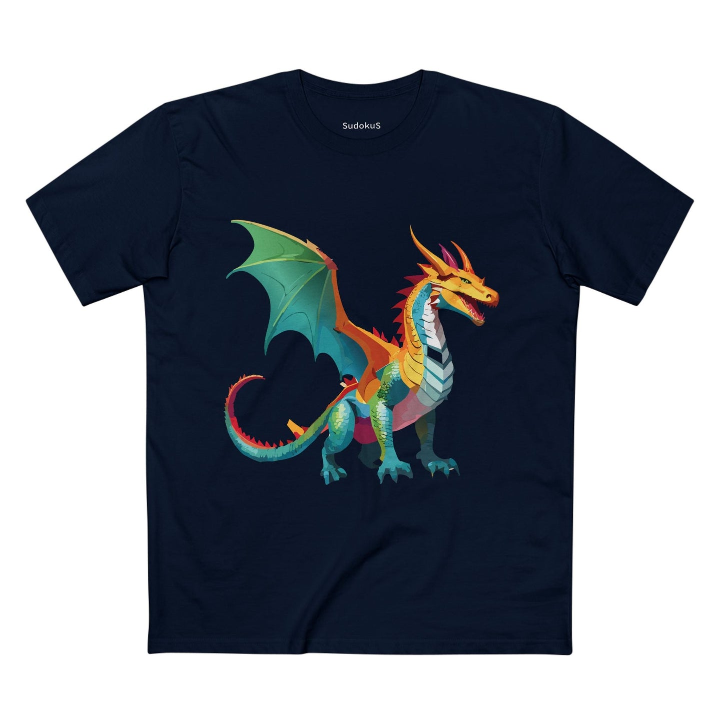 Dragon Graphic Unisex 100 Cotton Staple Tee 9