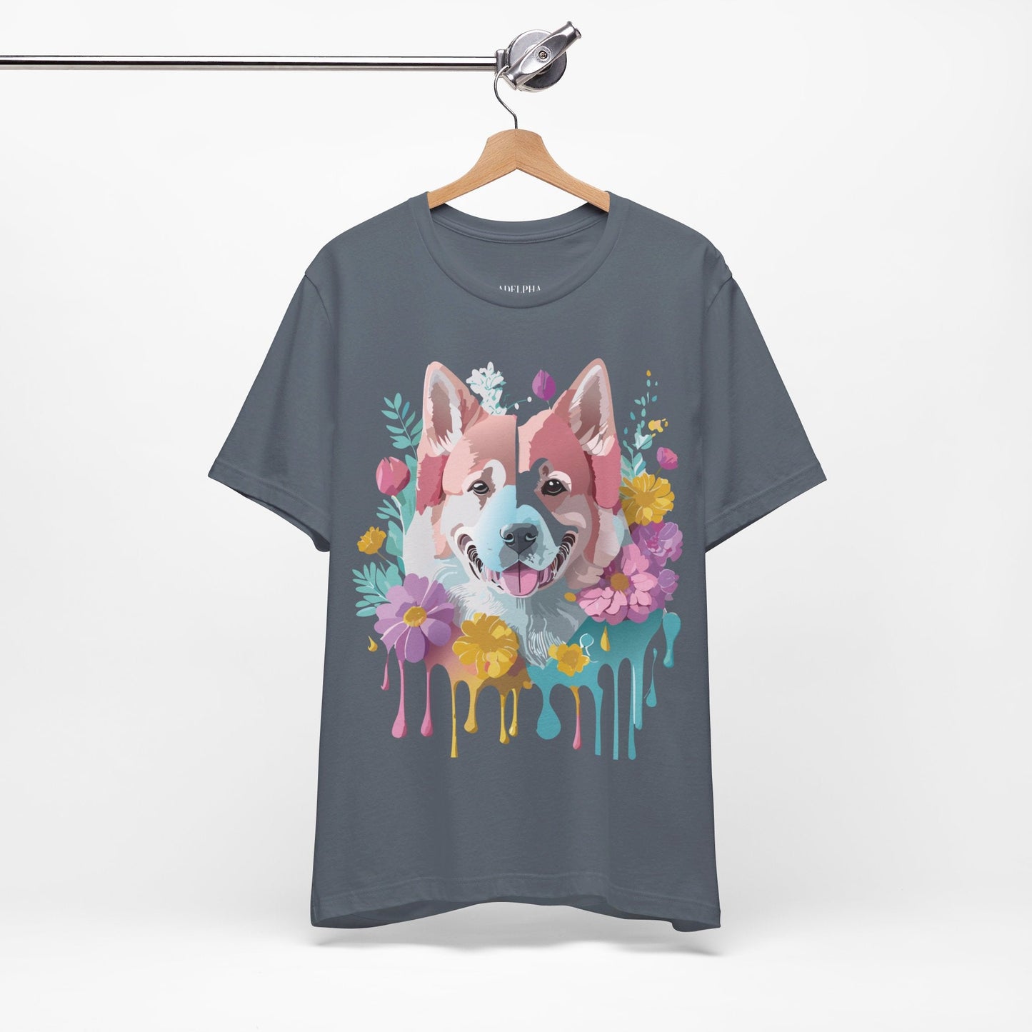Dog Shirt Graphic Tee Unisex Short Sleeve Adelpha Art Design Vintage Inspired Artwork Edition