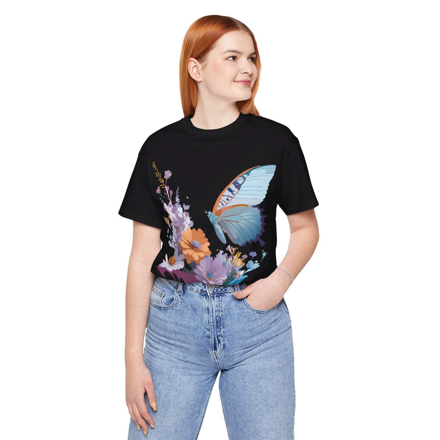 Butterfly Graphic Tee Unisex Jersey Short Sleeve Vintage Inspired Adelpha Art