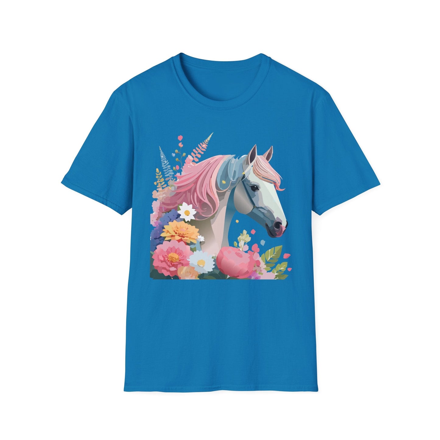 Horse Shirt Unisex Gildan Softstyle 64000 Cotton Tee With Animals