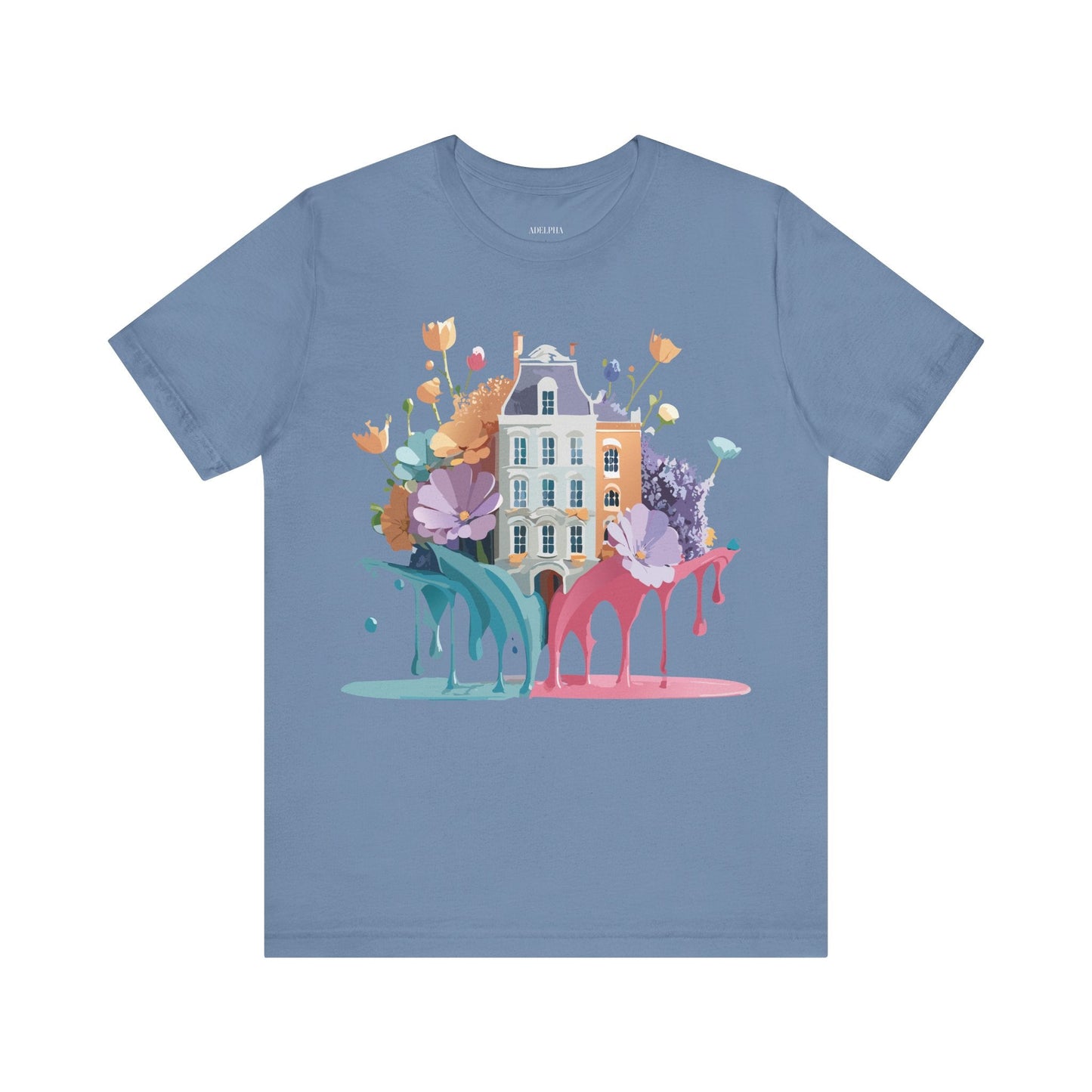 Adelpha Vintage Amsterdam Graphic Tee For Everyday Casual Wear Unisex Short Sleeve Shirt