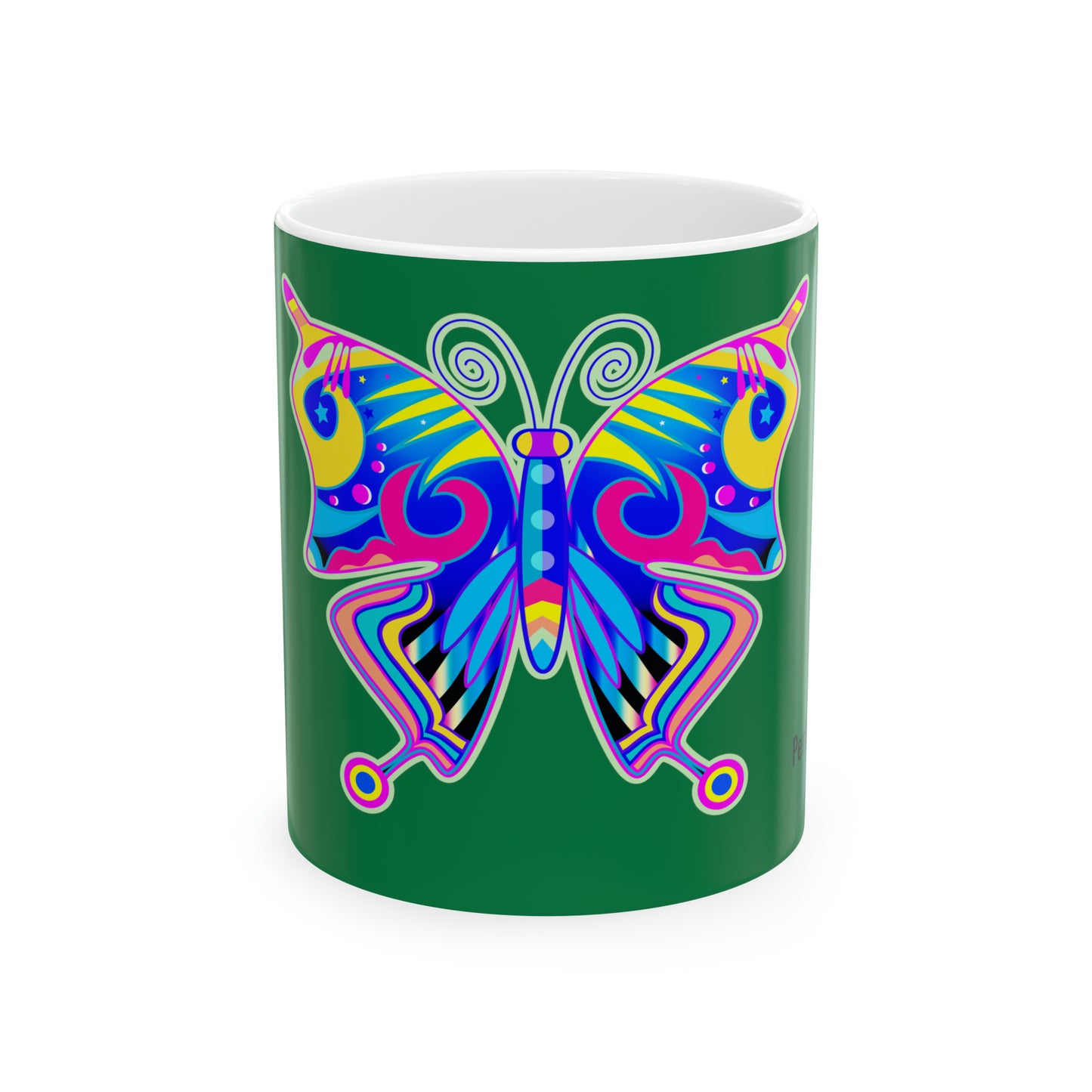 Tasse à café et à thé avec imprimé papillon