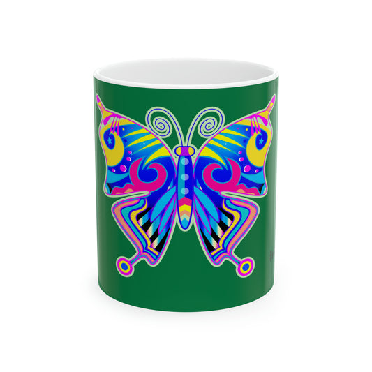 Kaffee- &amp; Teetasse mit Schmetterlings-Print