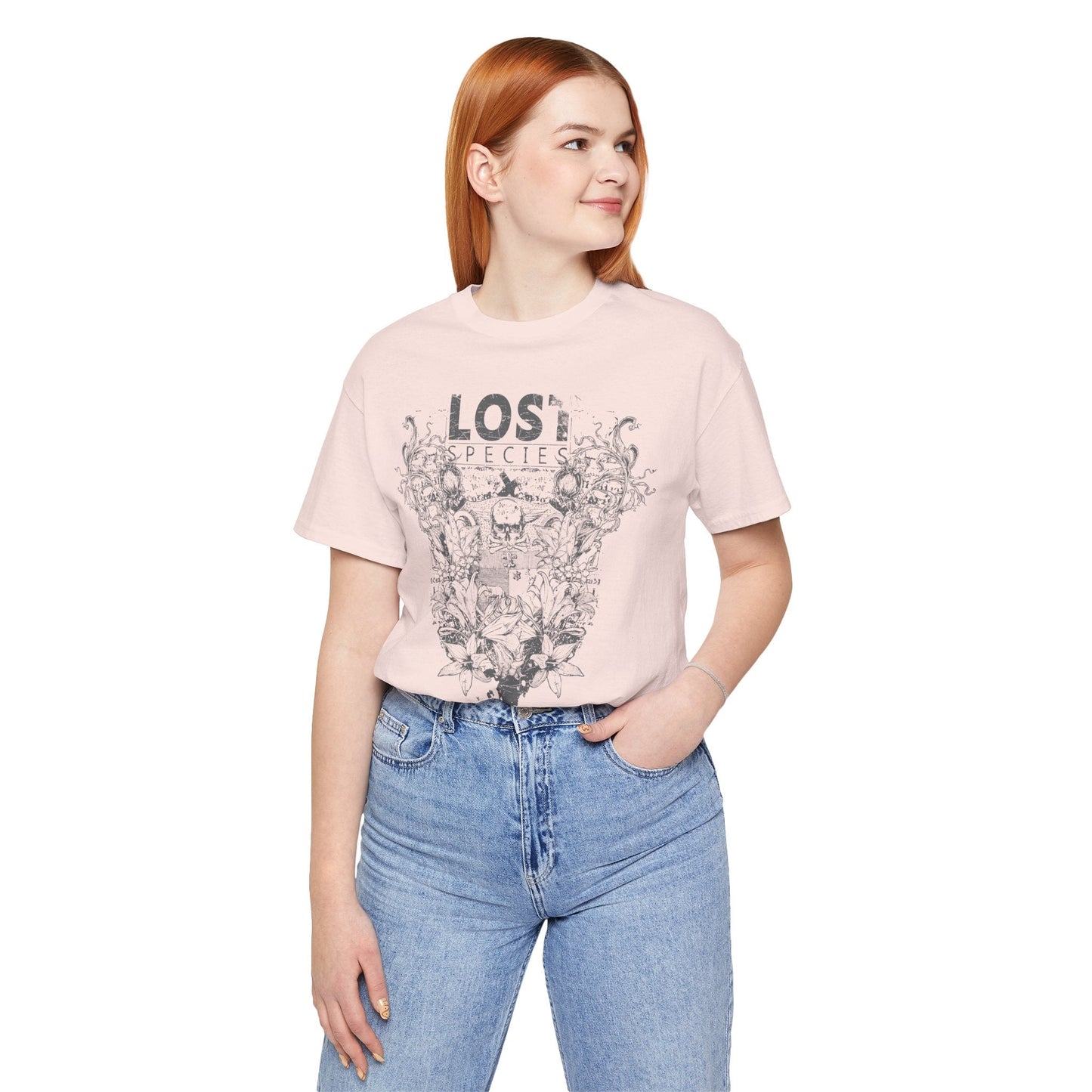 Lost Species Tee Floral Wildlife Illustration Rock Band T-Shirt A-7