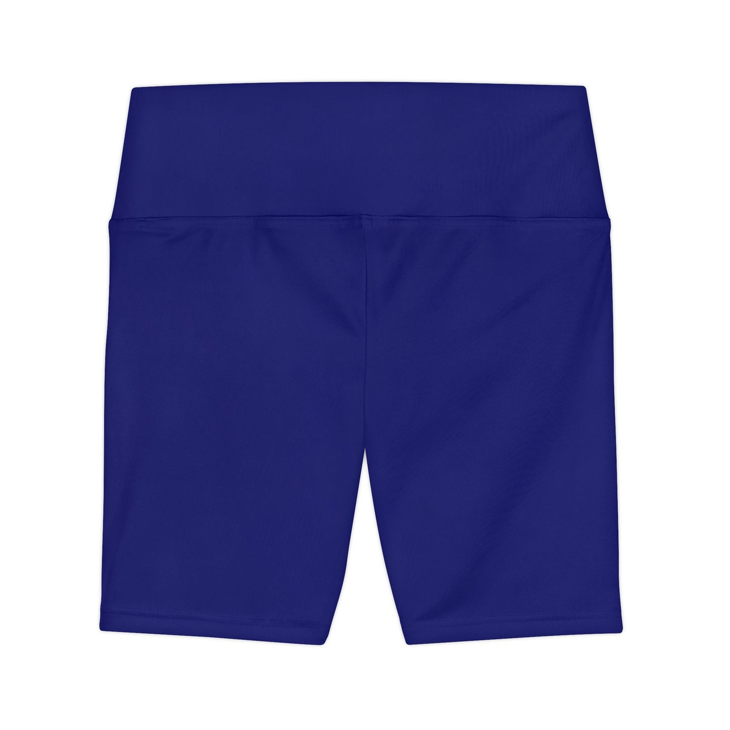 Midnight Blue Women's Workout Shorts — Solid High-Waist Biker Shorts for Exercise & Everyday Wear