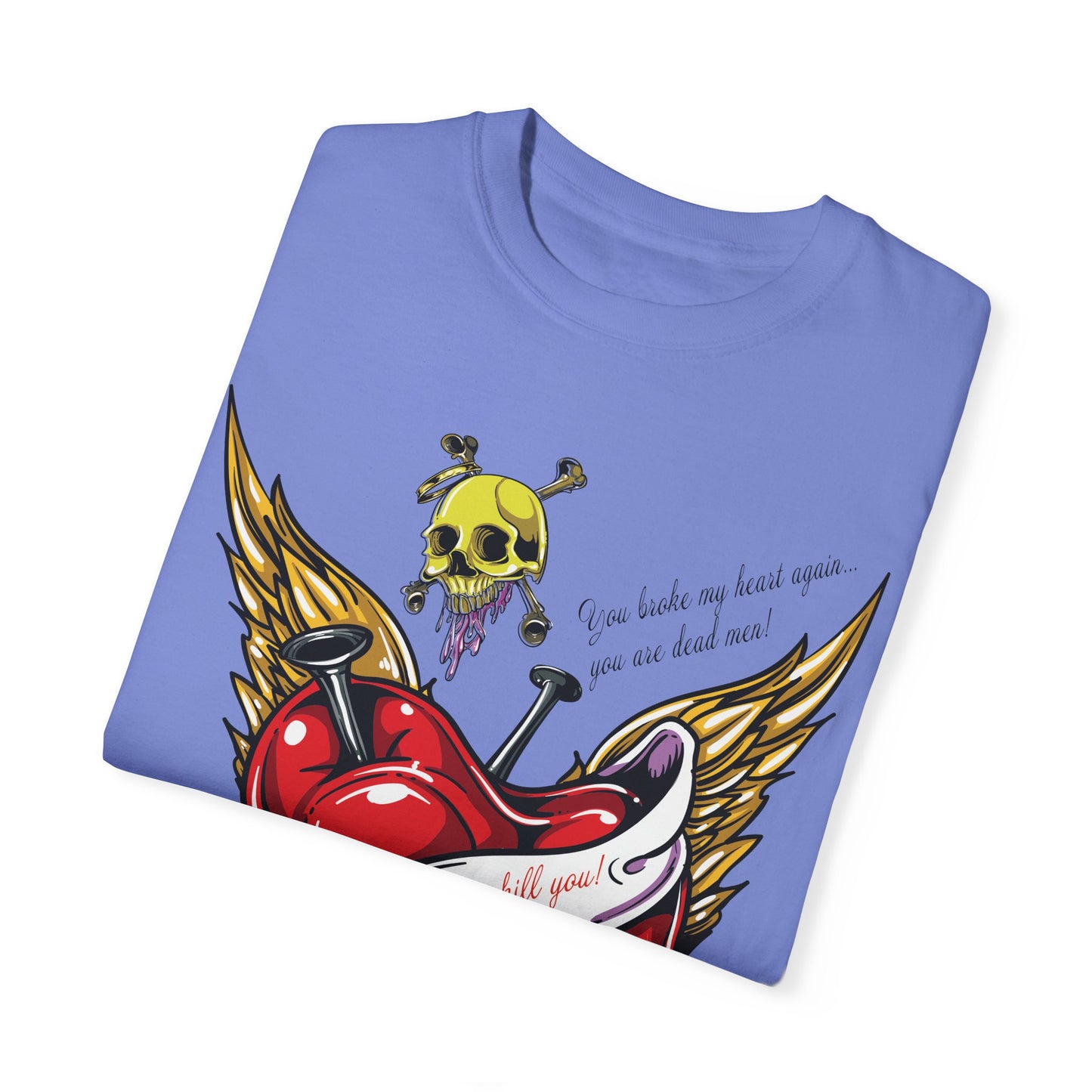 Unisex Cotton Tee Shirt with Skull