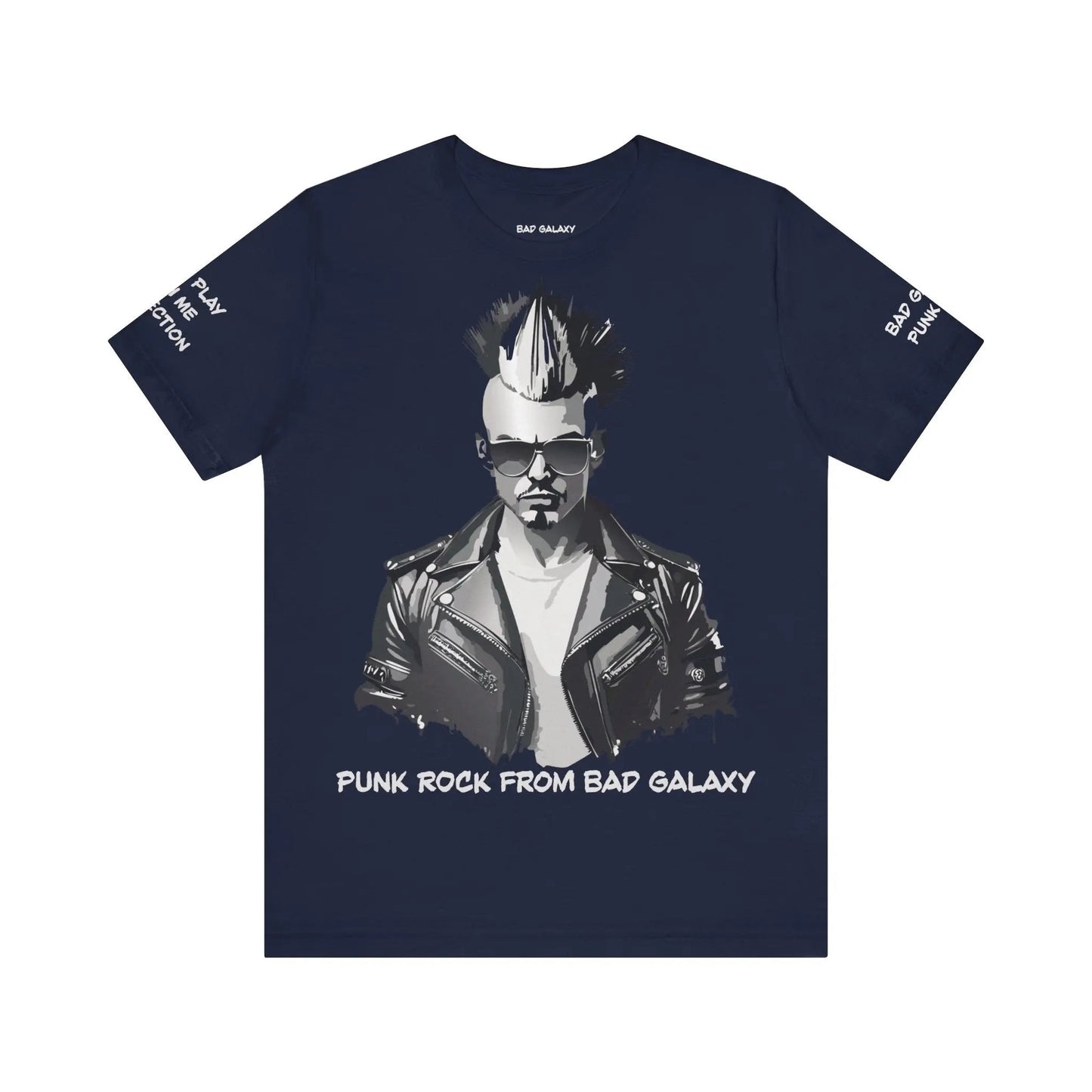 Punk Rock Tee Shirt Made To Order From Bad Galaxy Eco Friendly Inks Cotton Tee Made In USA