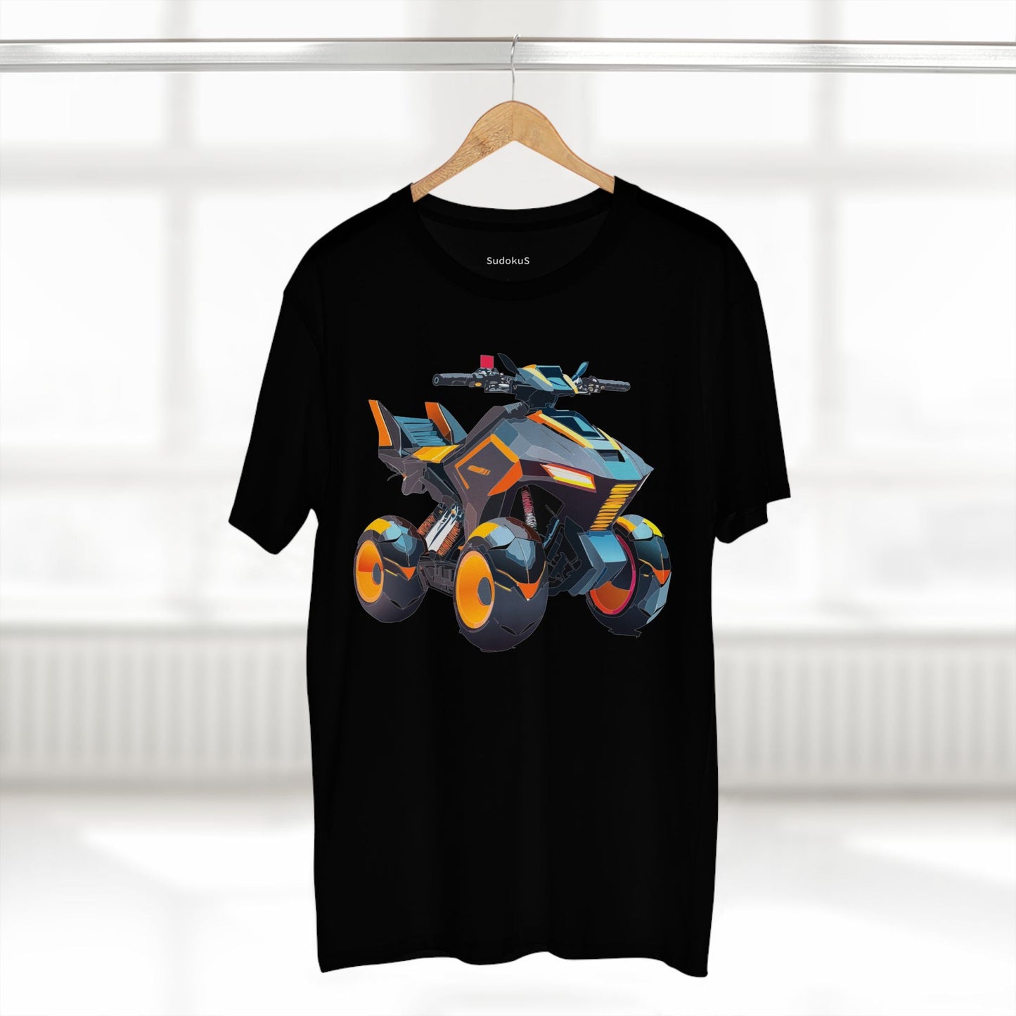 Moto Bike Graphic Unisex 100 Cotton Staple Tee 14