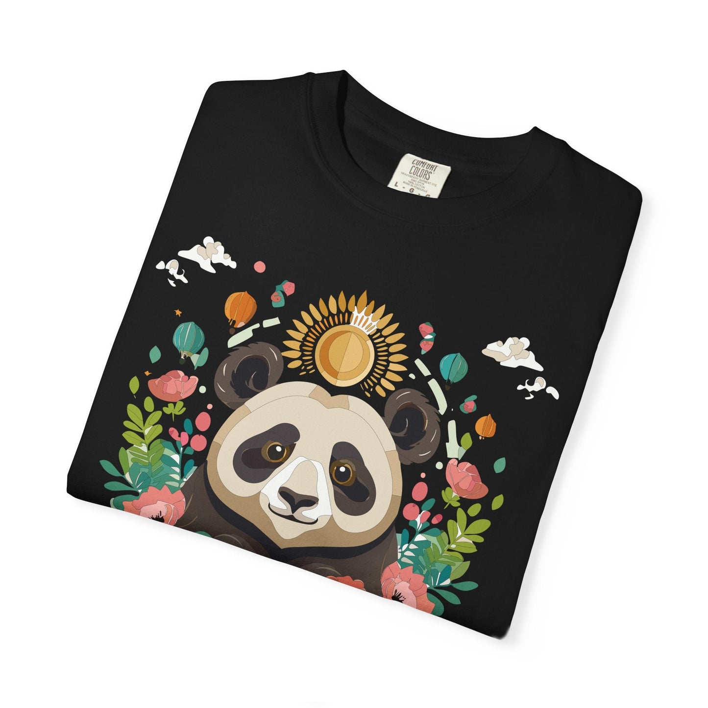 Panda Portrait Graphic T-Shirt Unisex Cotton Floral Animal Art Tee p4
