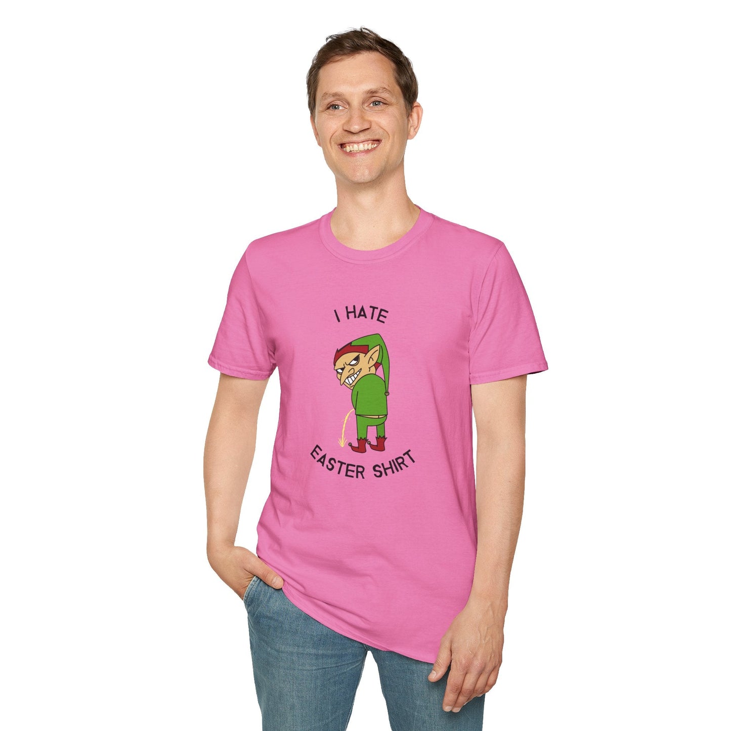 Unisex Easter T Shirt With Art Design Softstyle 100 Percent Ring Spun Cotton Lightweight Tee