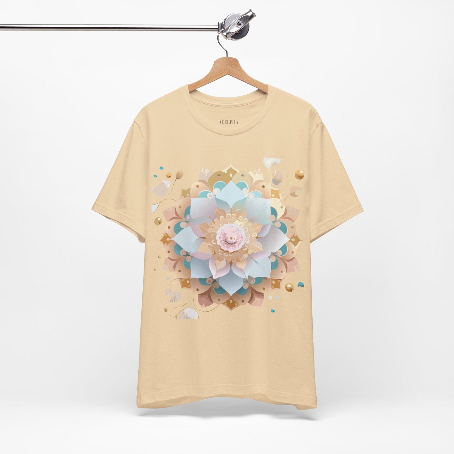 Mandala Graphic Unisex 100 Cotton Vintage Floral Artwork Tee 9