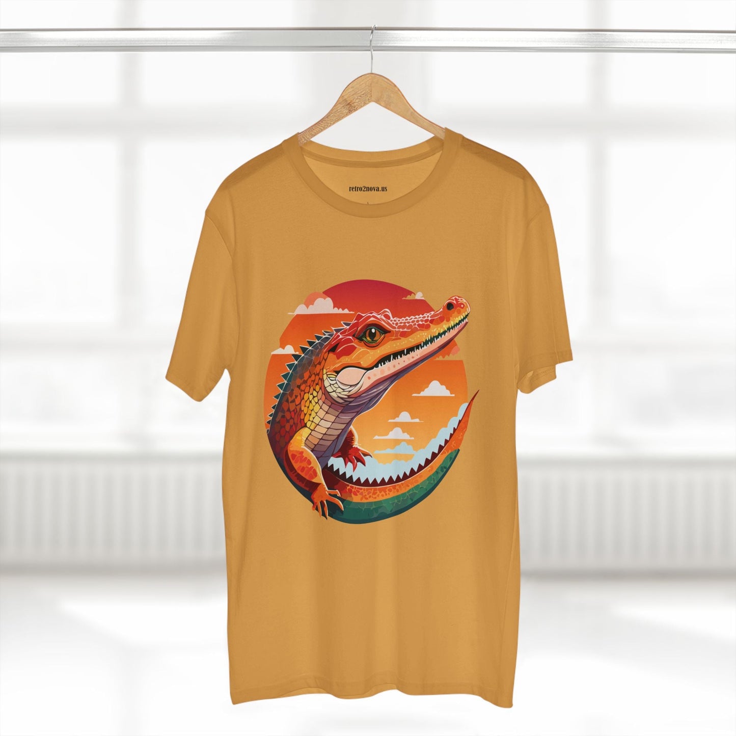 Unisex Crocodile Shirt With Original Art Design Premium Cotton Tee From Retro2Nova Art Collection Soft Breathable Graphic