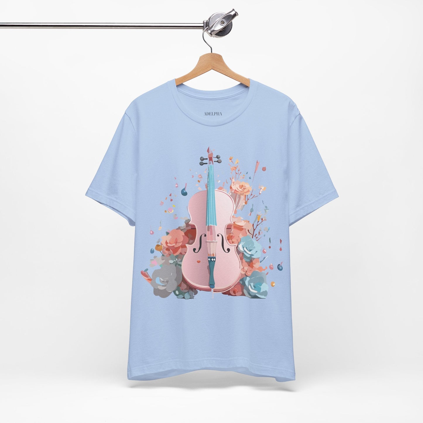 Music Graphic Unisex 100 Cotton Vintage Art with Musical Elements Tee 12