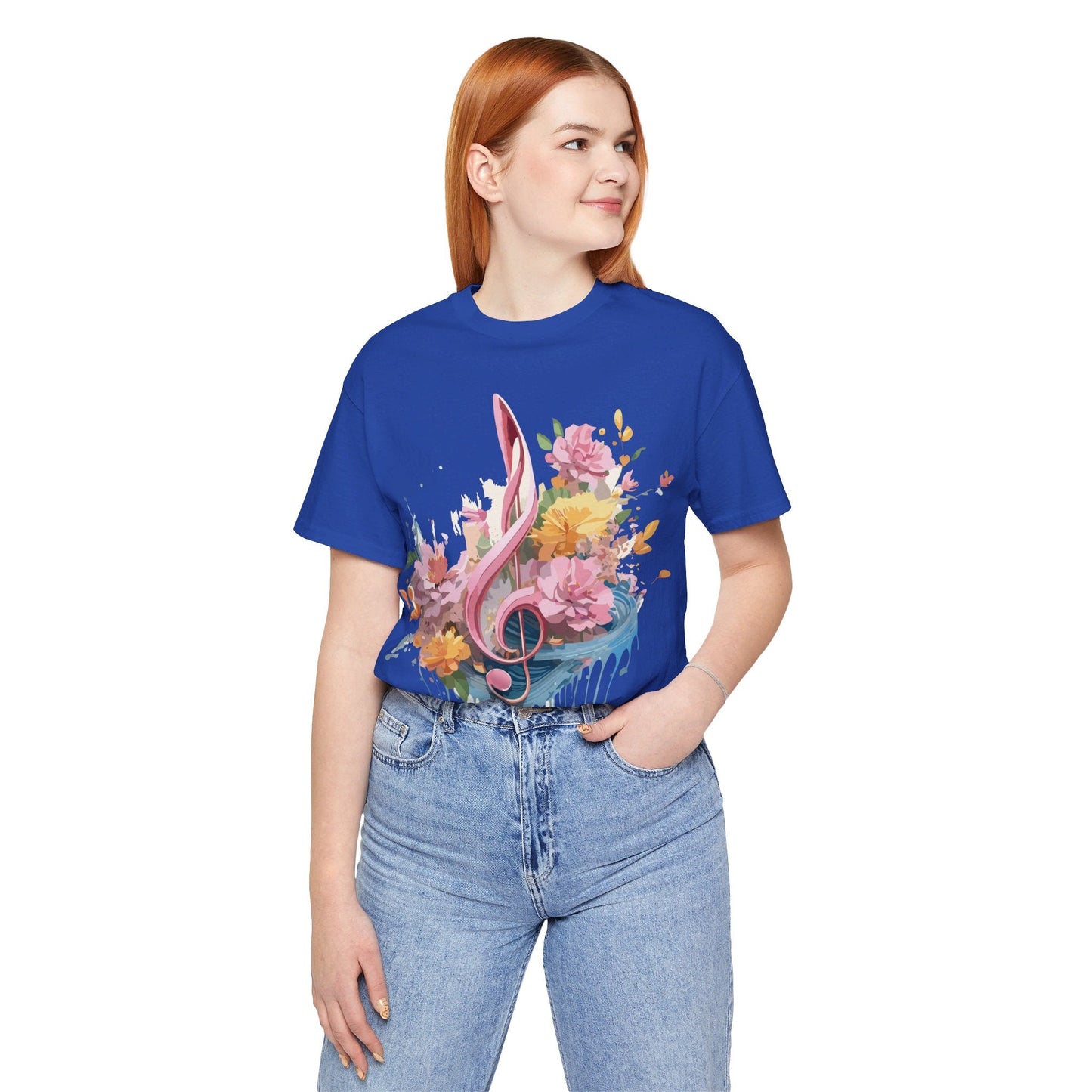 Music Graphic Unisex 100 Cotton Vintage Art with Musical Elements Tee 139