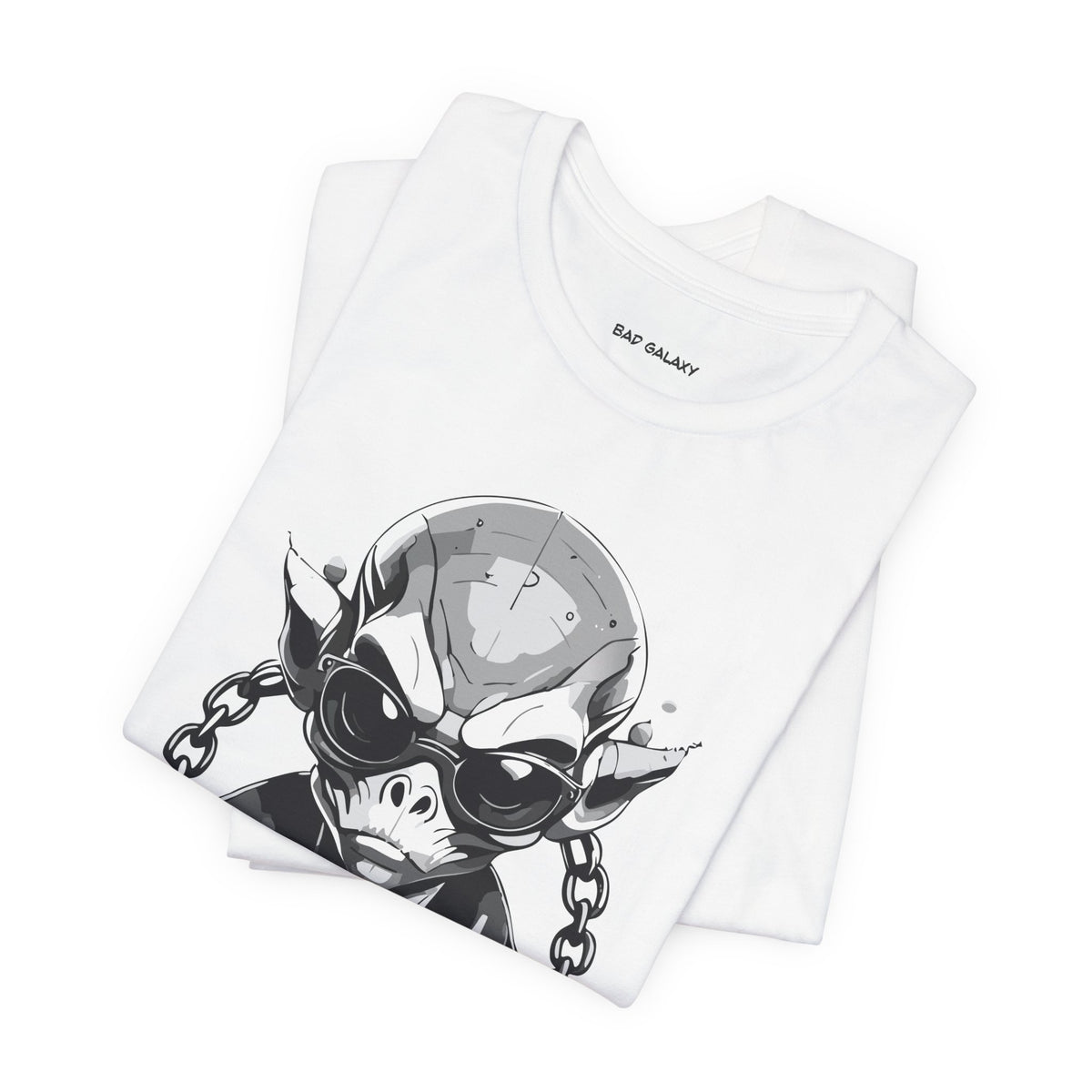 Alien Graphic Unisex Cotton Bella+Canvas Tee with Art Design b52