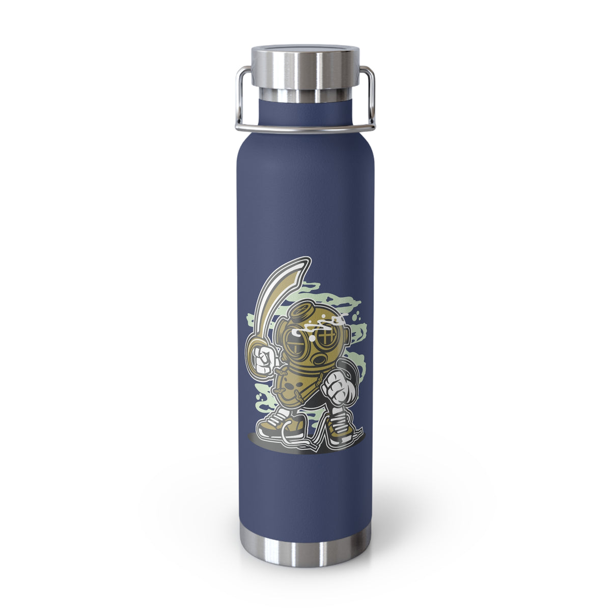 22oz Copper Insulated Water Bottle with Cartoon Design - CV17