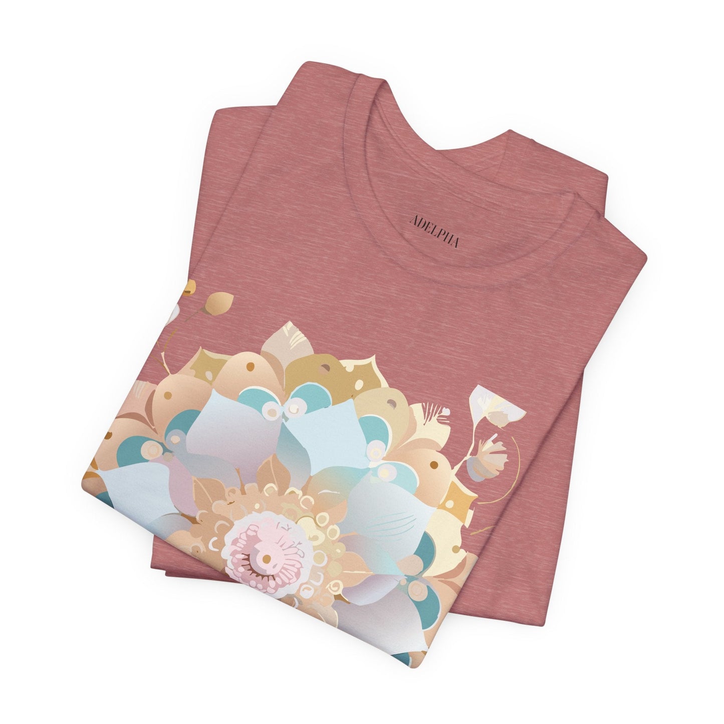 Mandala Graphic Unisex 100 Cotton Vintage Floral Artwork Tee 9