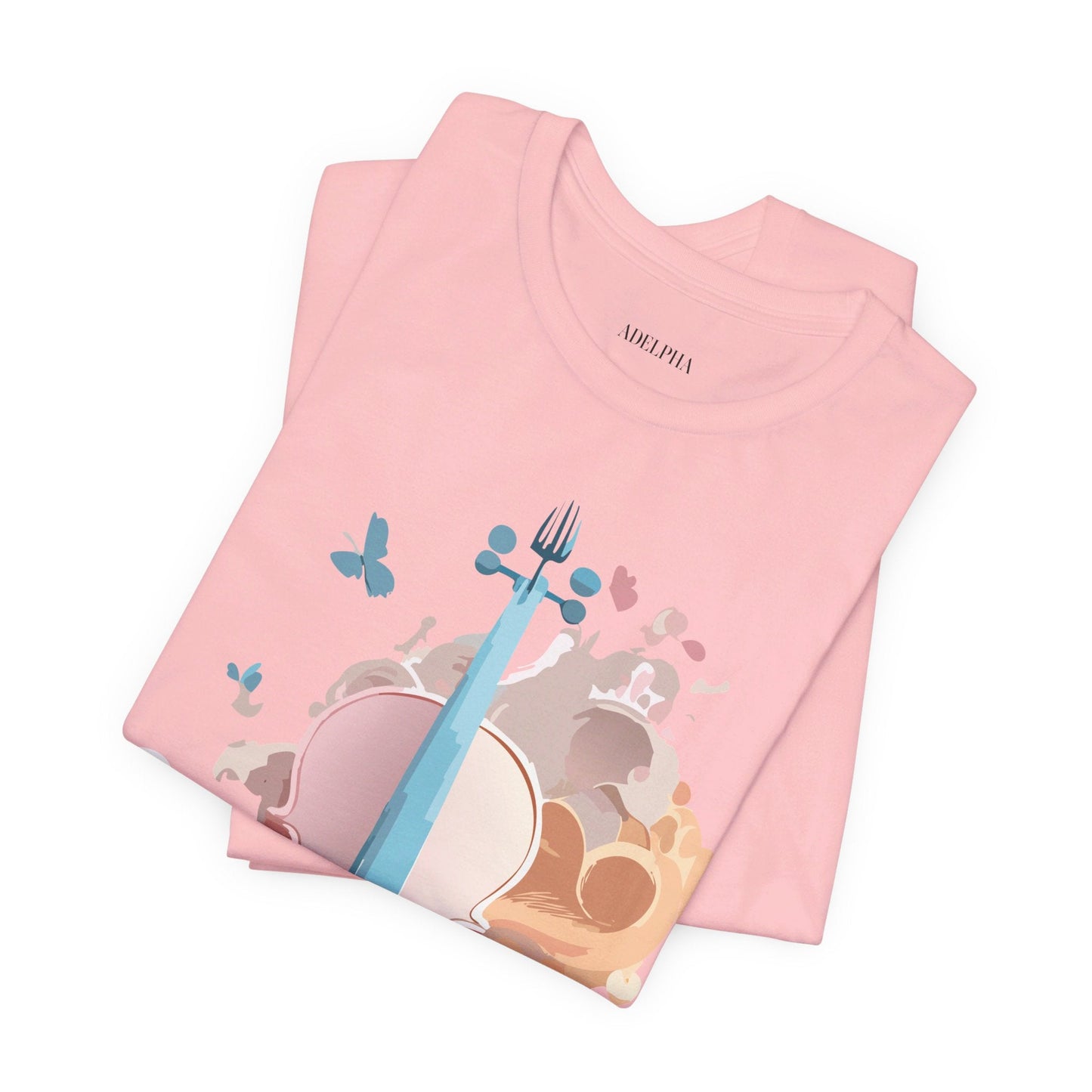 Music Graphic Unisex 100 Cotton Vintage Art with Musical Elements Tee 7