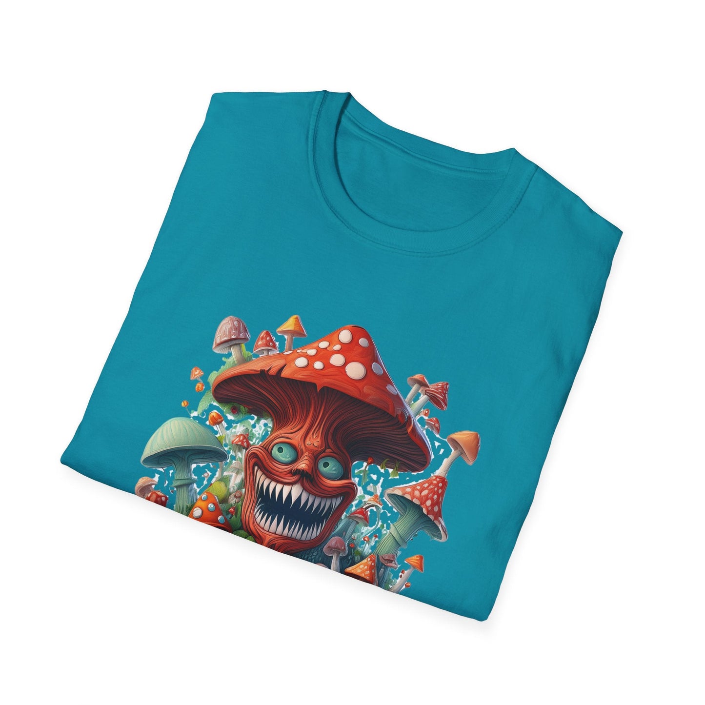 Unisex Mashroom Tee Shirt With Funny Mashroom Design Fungus Humor Softstyle Cotton