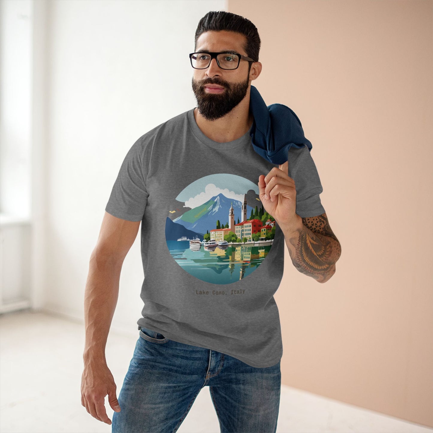 Italy Travel Shirt Unisex Tourist Tee With Original Retro2Nova Art Design Premium Cotton Comfort