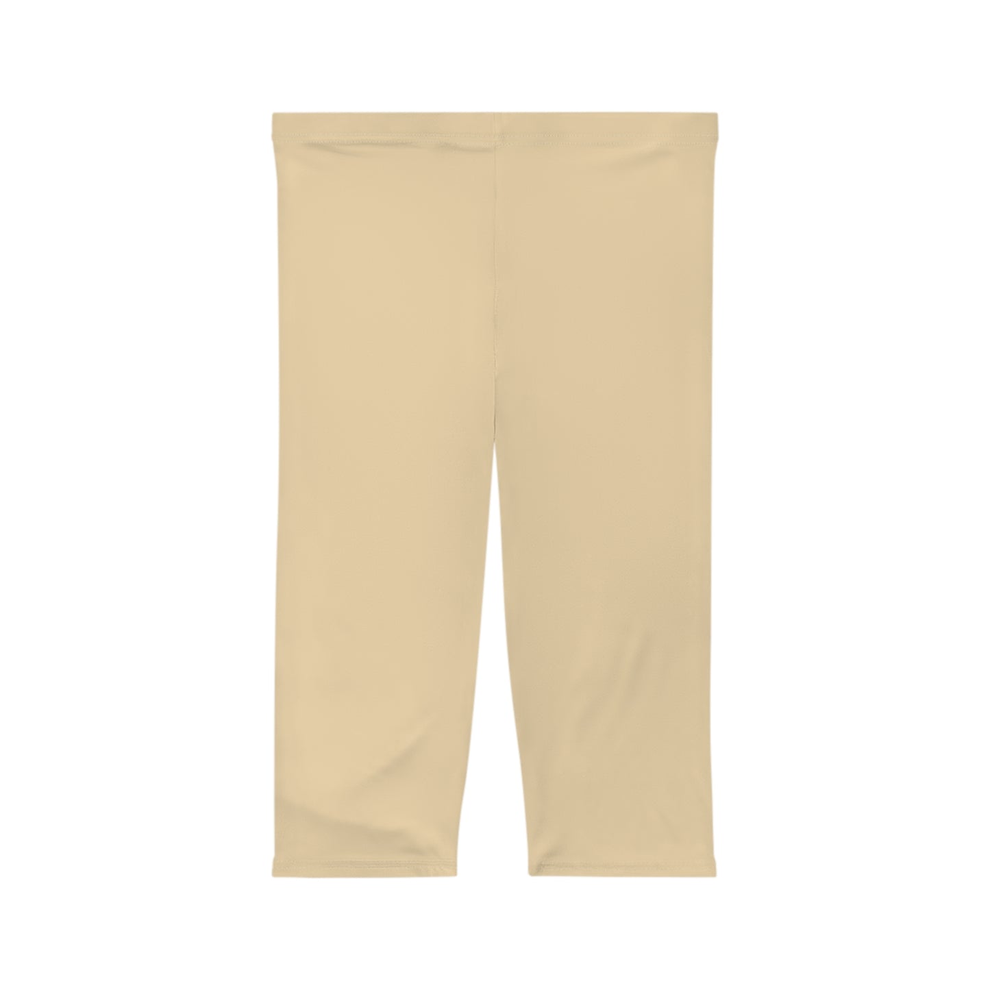 Wheat Color Women's Brushed Suede Poly Span Casual Capri Leggings XS-2XL